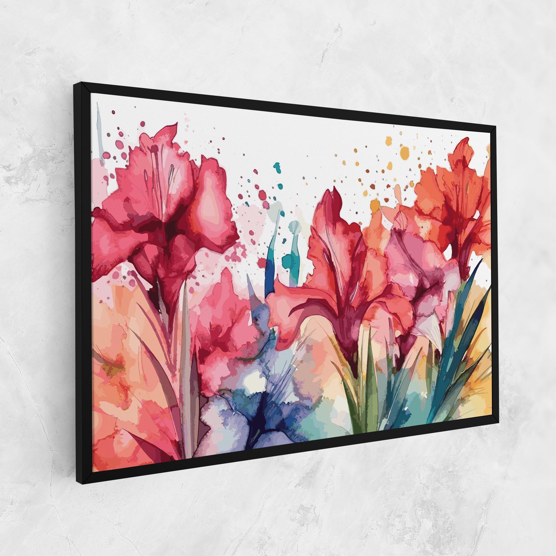 Leinwandbild Pink Blue Iris mockup 1