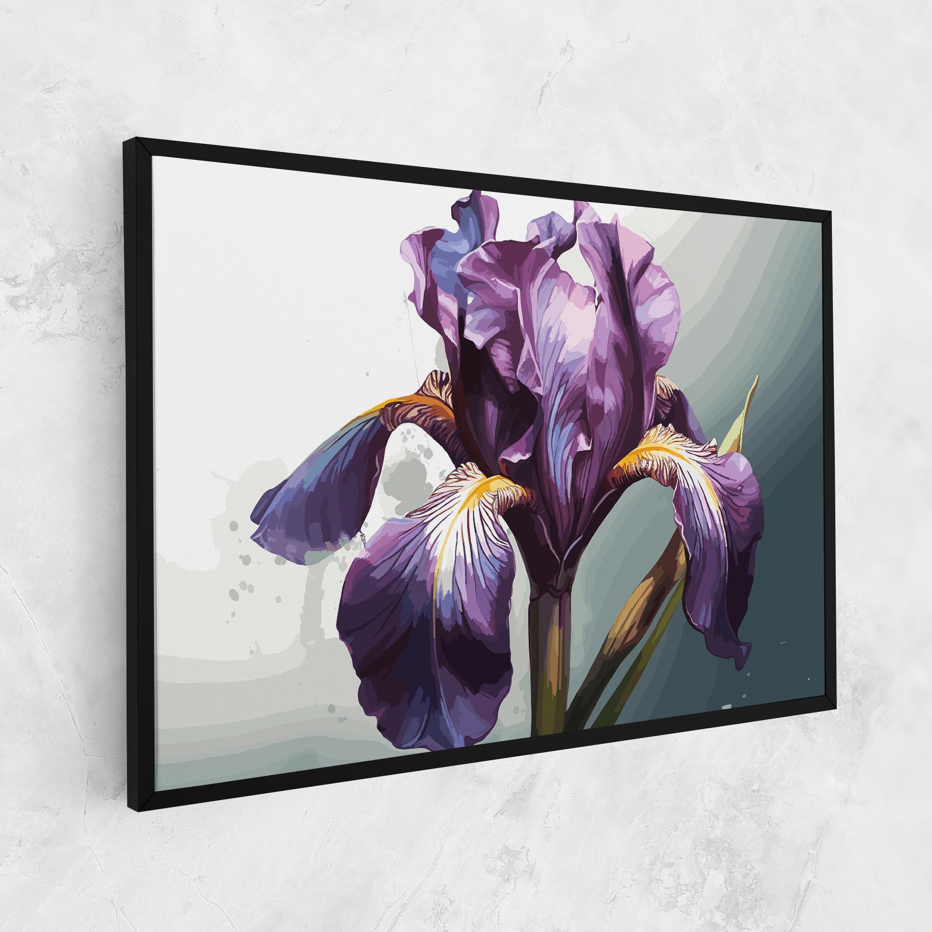 Leinwandbild Purple Blue Iris mockup 1