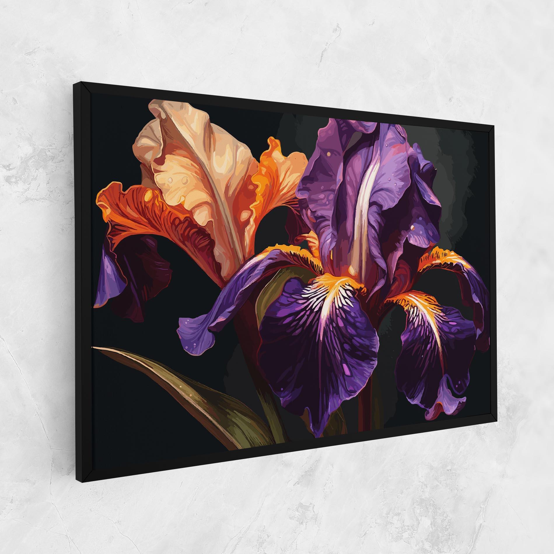 Leinwandbild Purple Orange Iris mockup 1