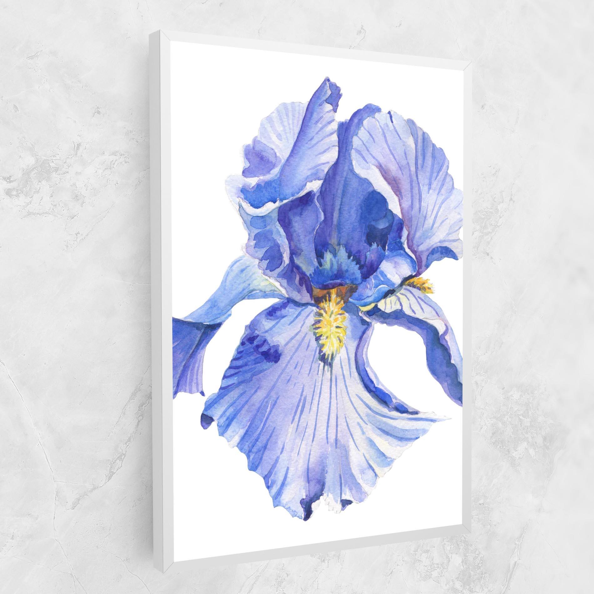 Leinwandbild Purple Iris On White mockup 1