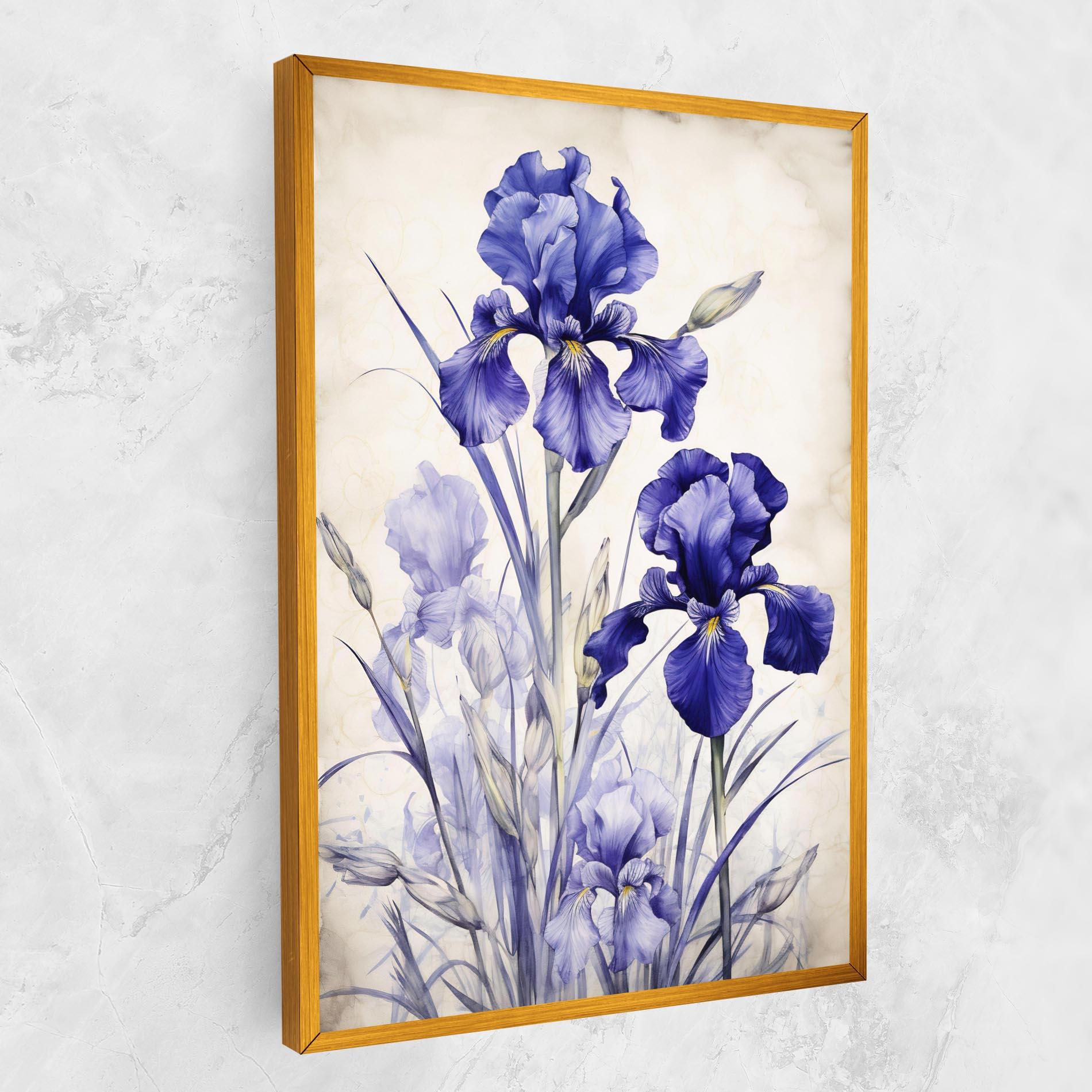 Leinwandbild Irises Painting mockup 1