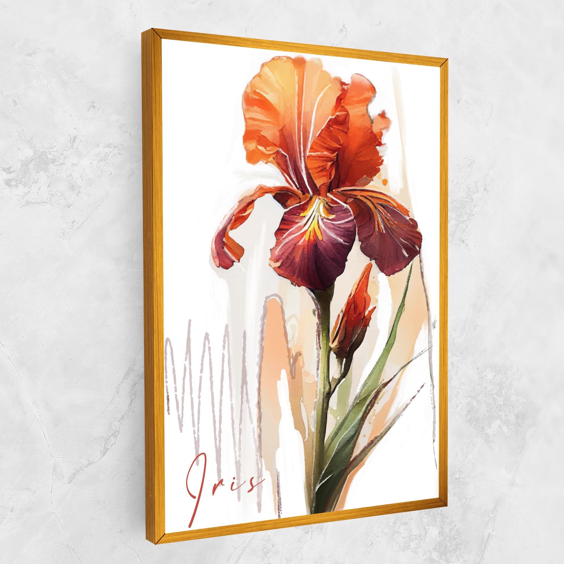 Leinwandbild Orange Iris mockup 1