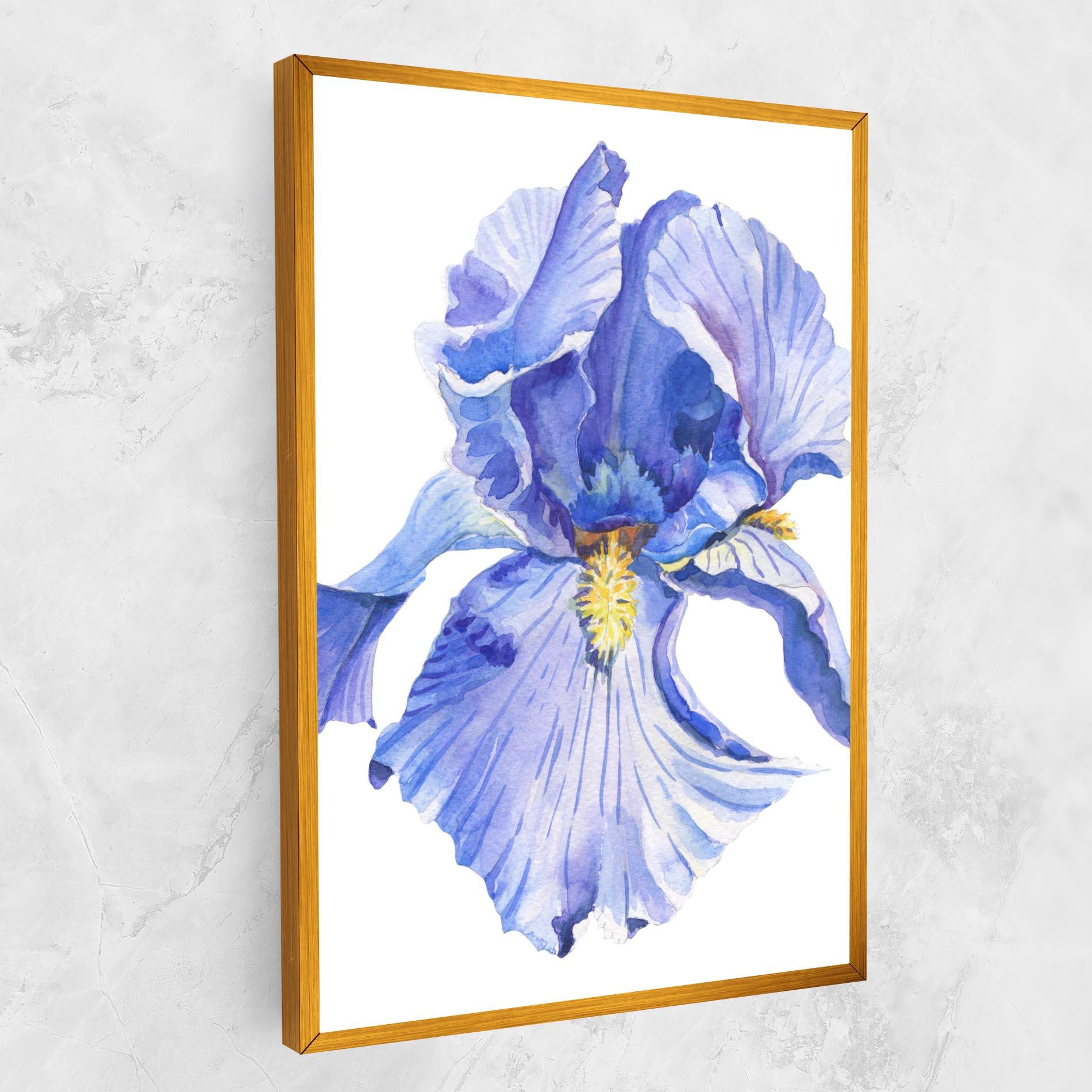Leinwandbild Purple Iris On White mockup 1