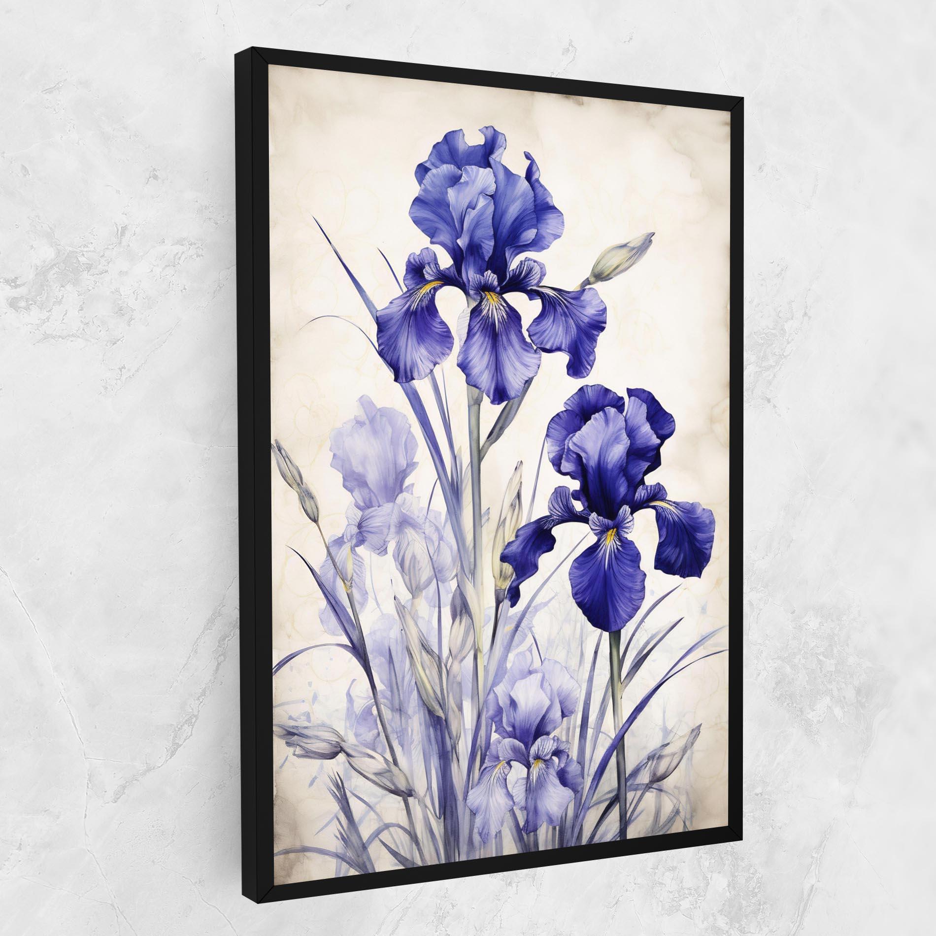 Leinwandbild Irises Painting mockup 1