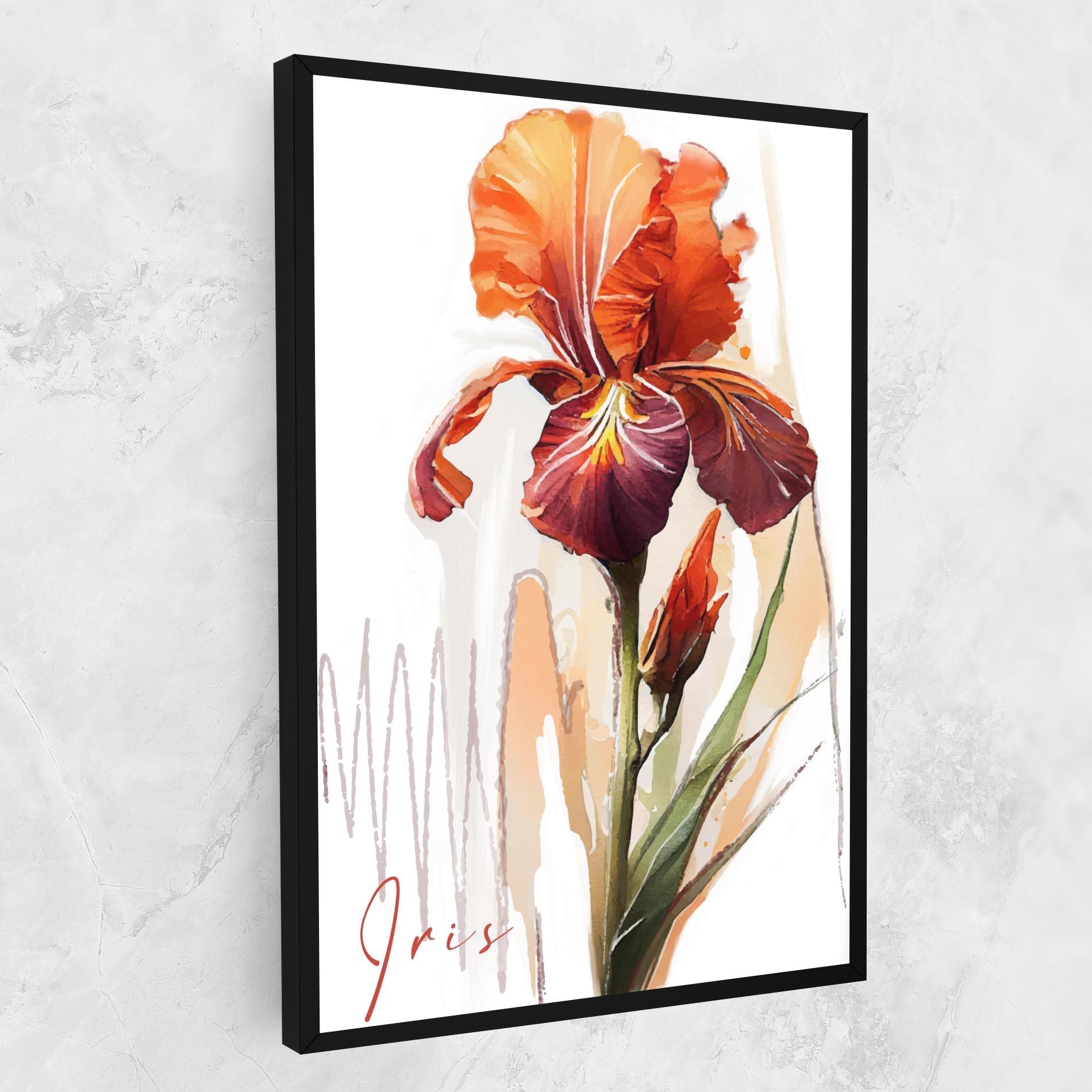 Leinwandbild Orange Iris mockup 1