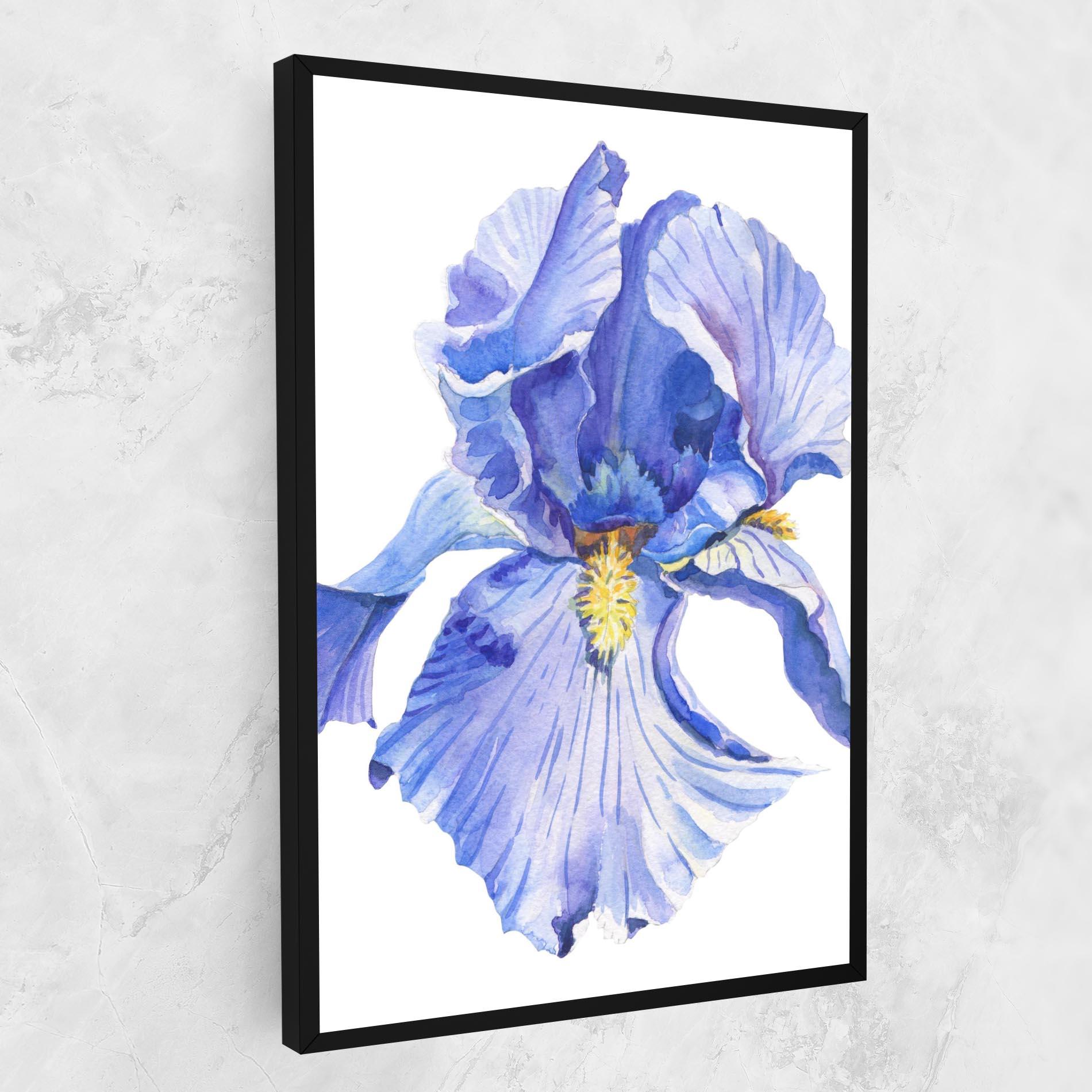 Leinwandbild Purple Iris On White mockup 1