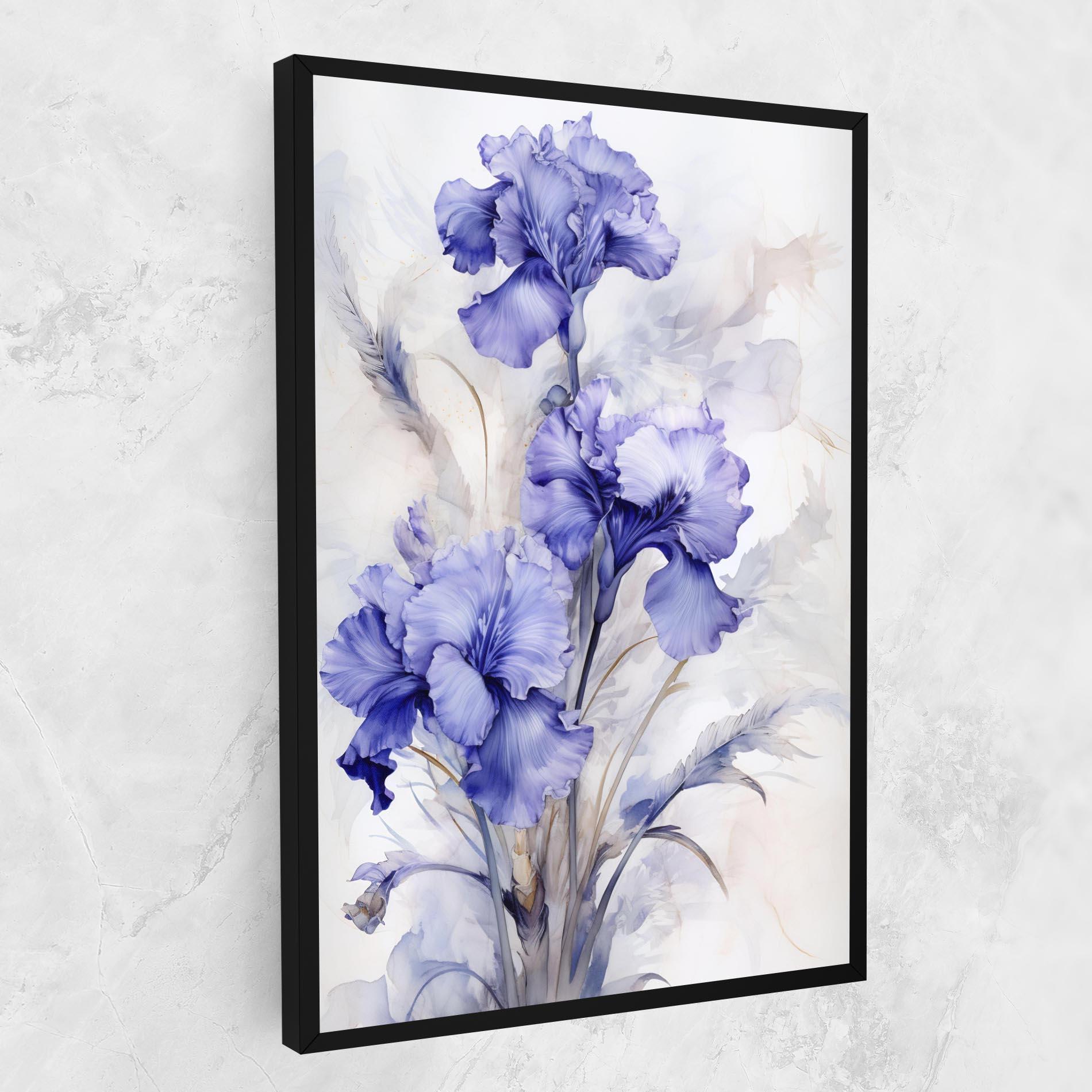 Leinwandbild Purple Iris Painting mockup 1