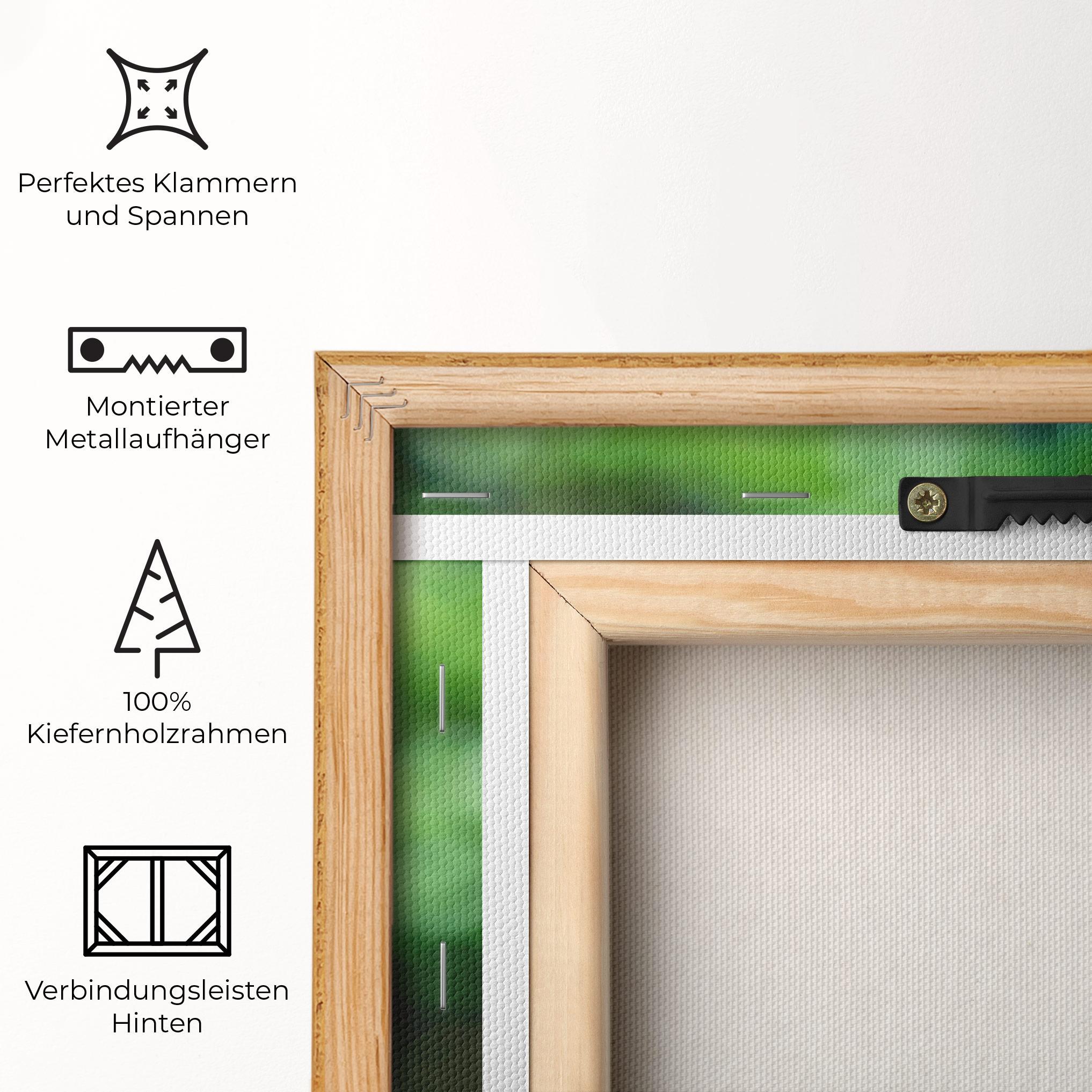 Leinwandbild Blue Iris In The Garden mockup 5