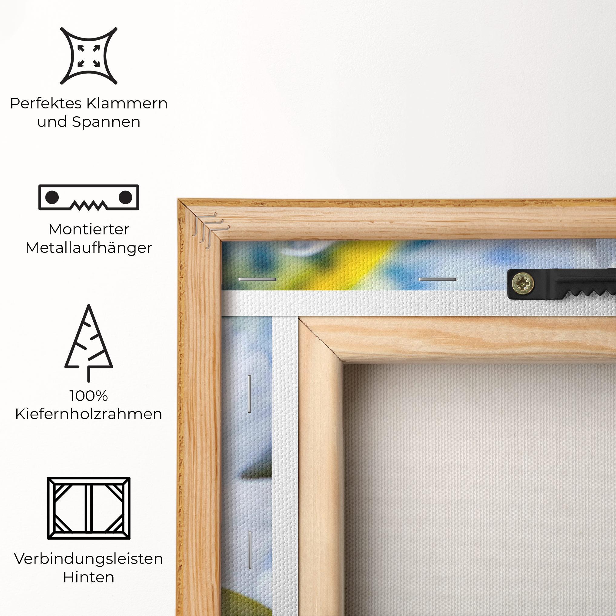 Leinwandbild Blue Yellow Iris mockup 5