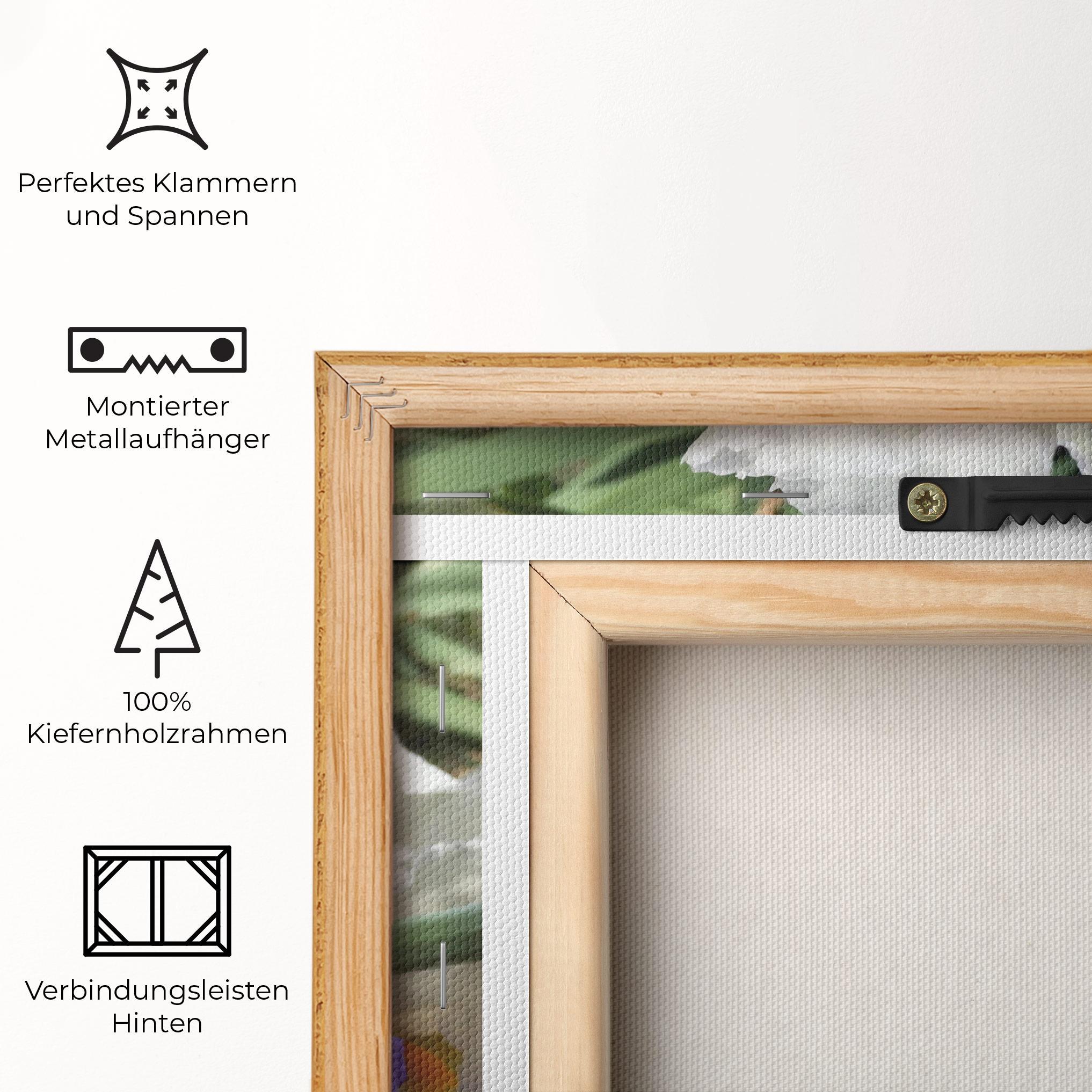 Leinwandbild Garden White Purple Irirs mockup 5