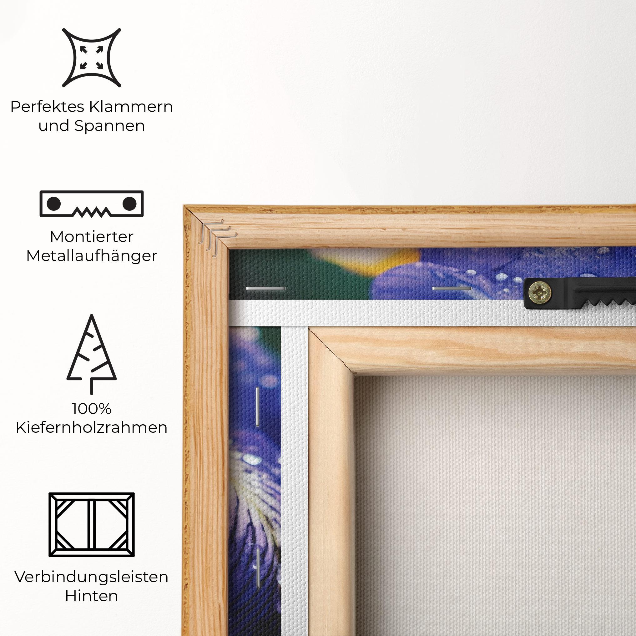 Leinwandbild Iris After Rain mockup 5