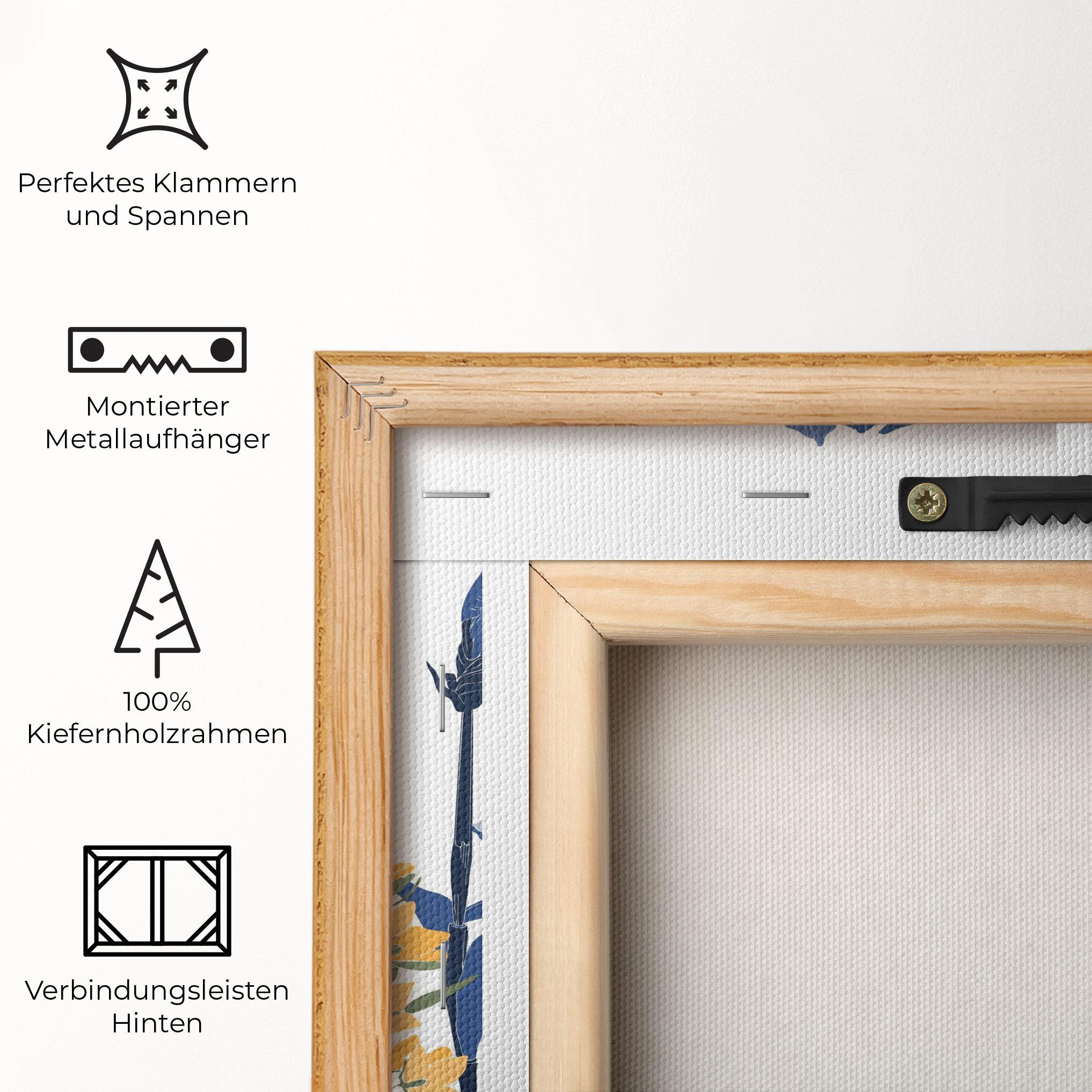 Leinwandbild Iris Blue Art mockup 5