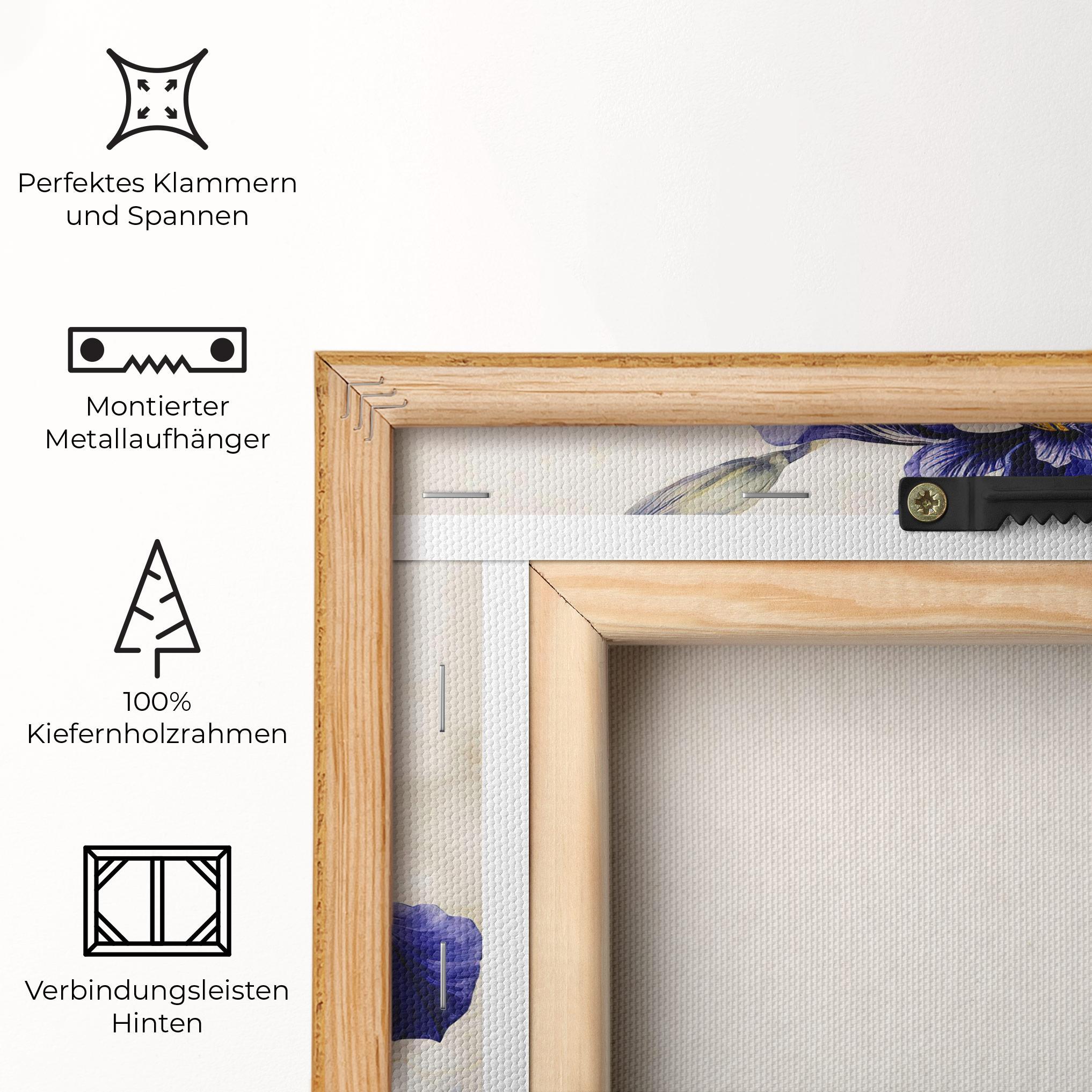 Leinwandbild Irises Painting mockup 5