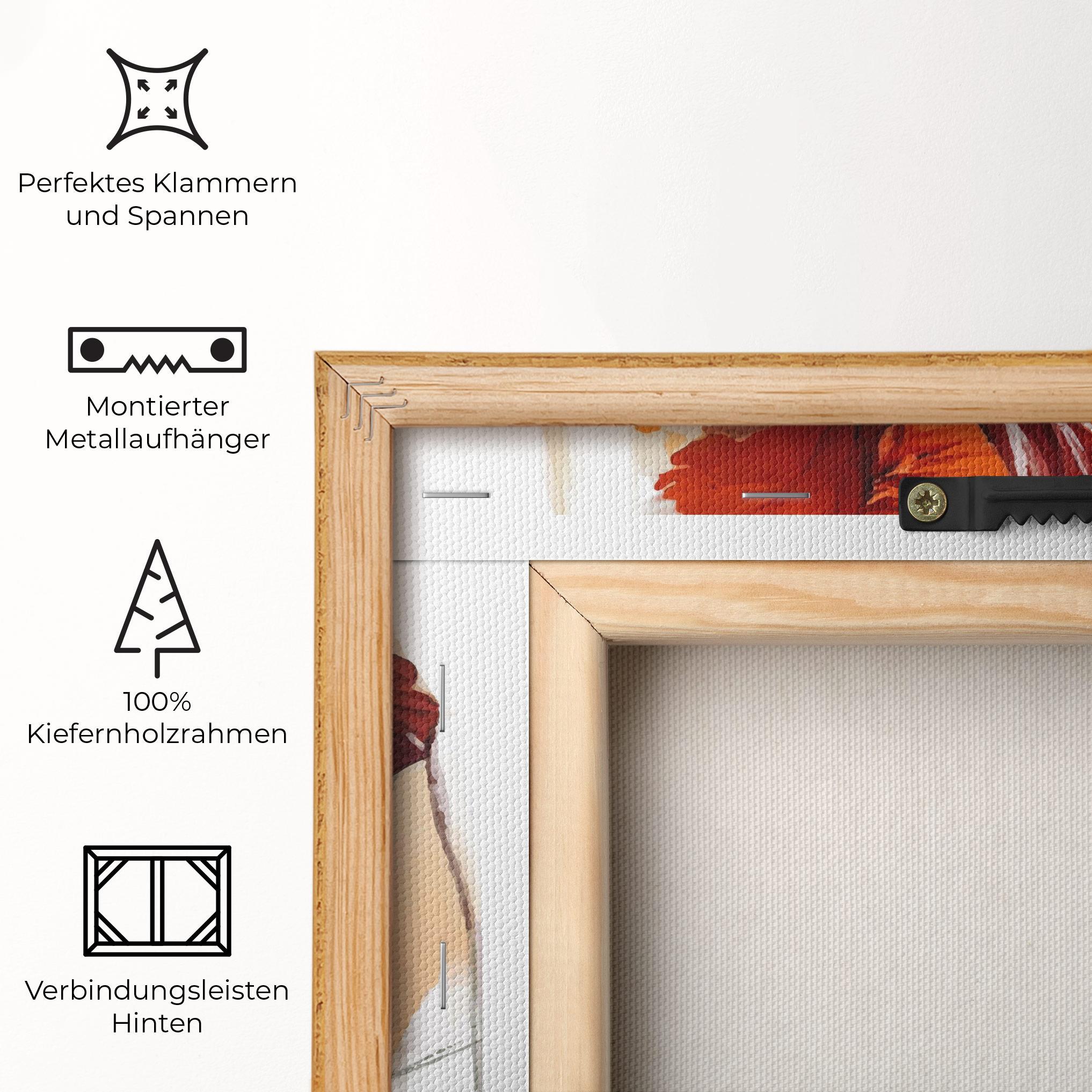 Leinwandbild Orange Iris mockup 5