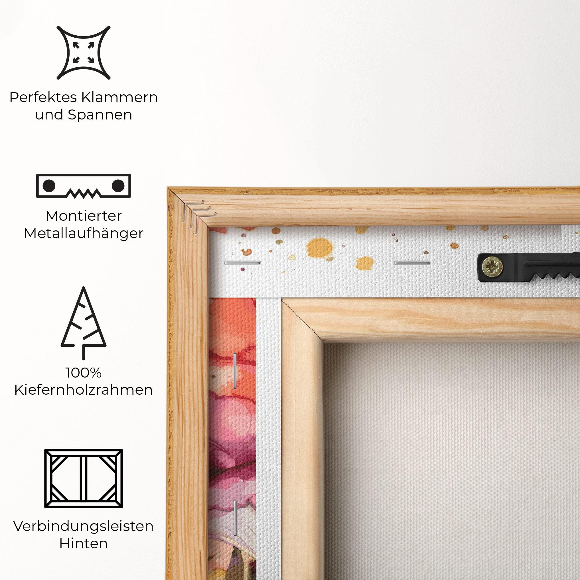 Leinwandbild Pink Blue Iris mockup 5