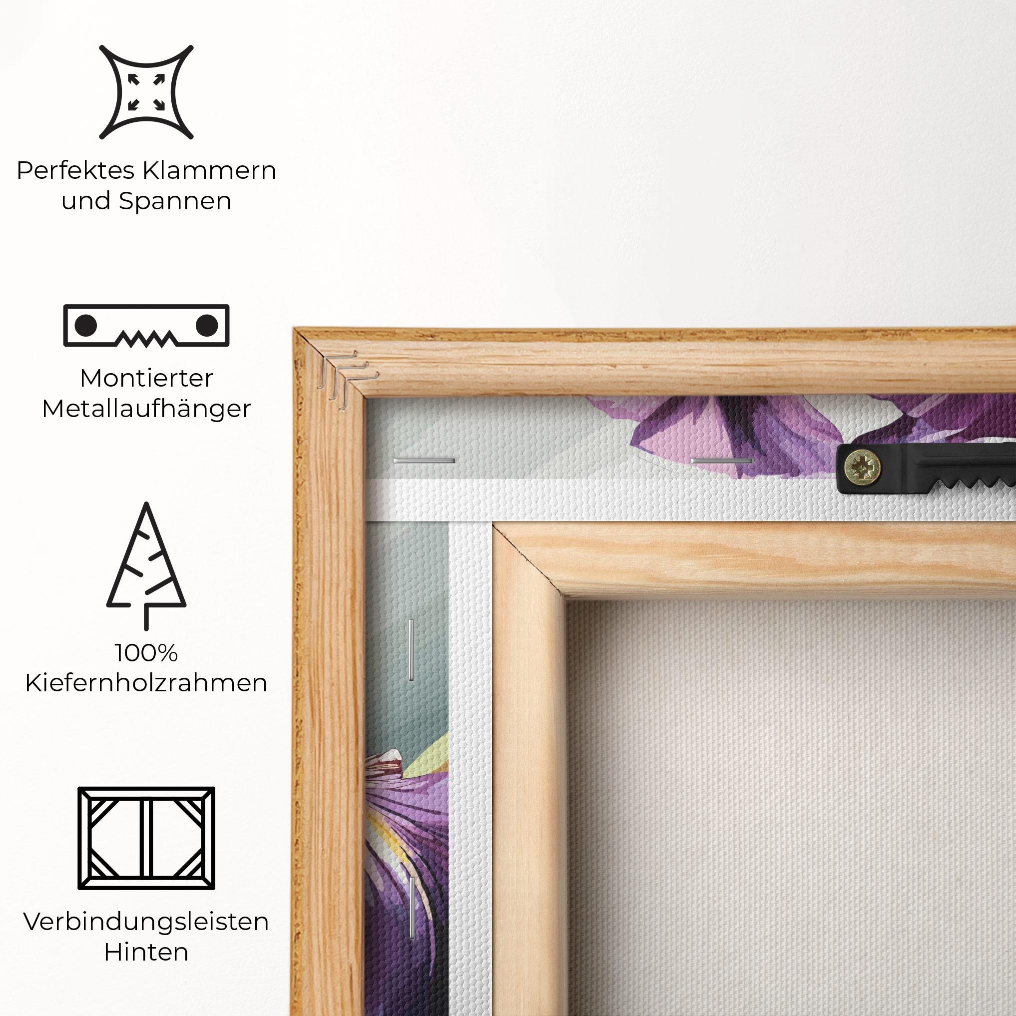 Leinwandbild Purple Blue Iris mockup 5