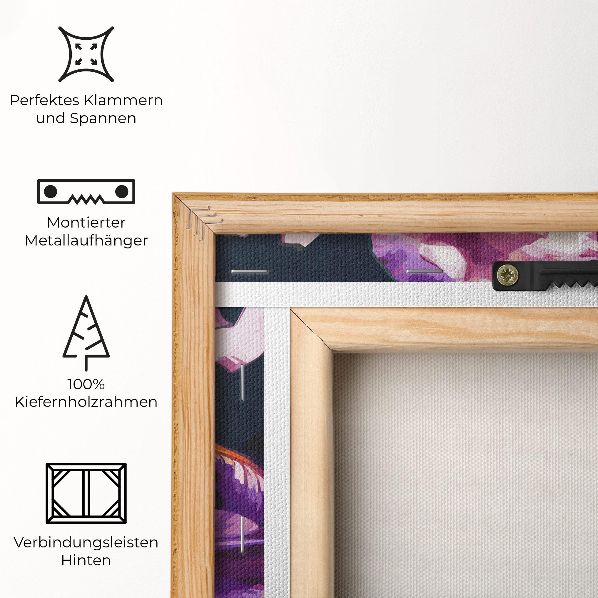 Leinwandbild Purple Orange Iris Art mockup 5