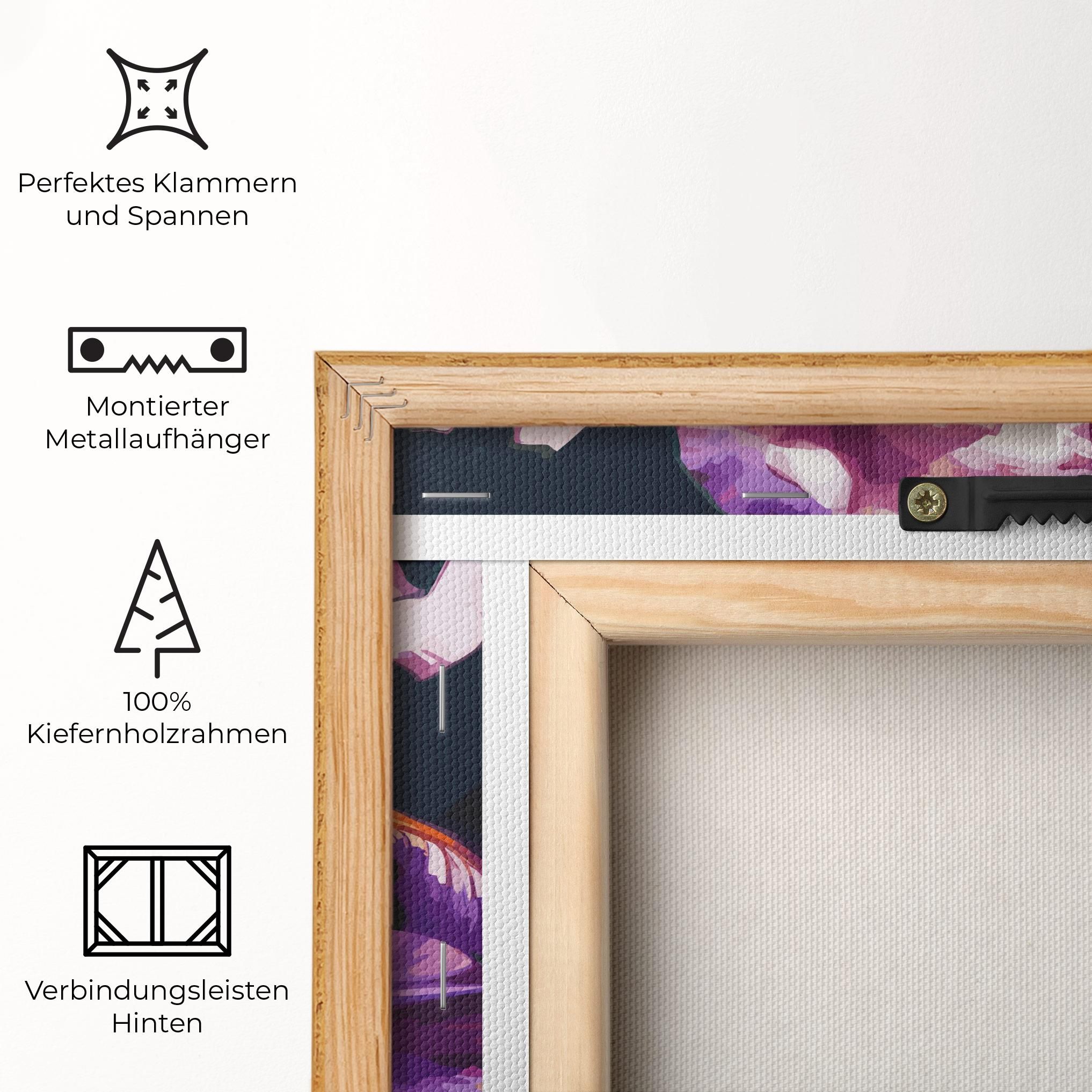 Purple Orange Iris Art mockup 5