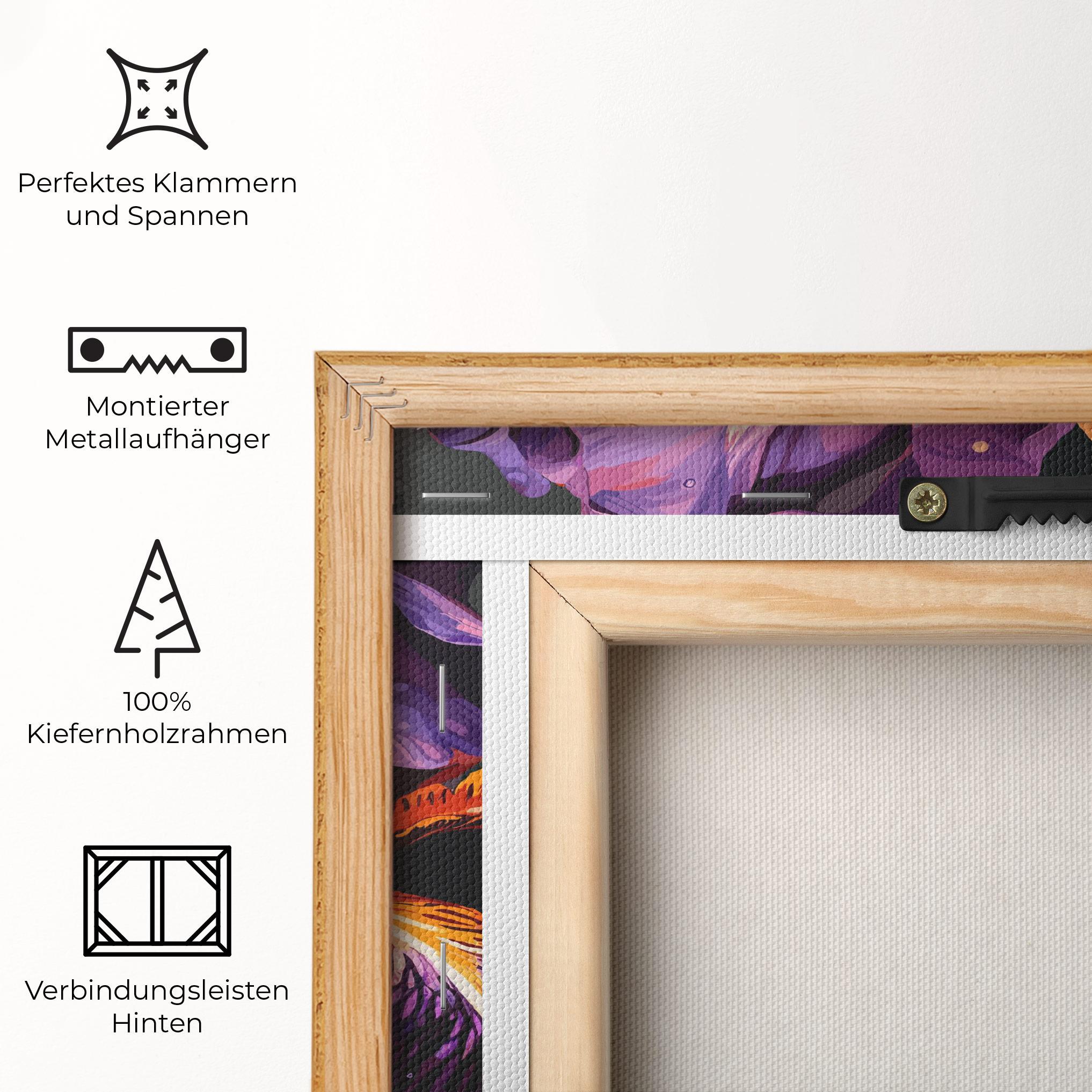 Leinwandbild Purple Orange Iris mockup 5