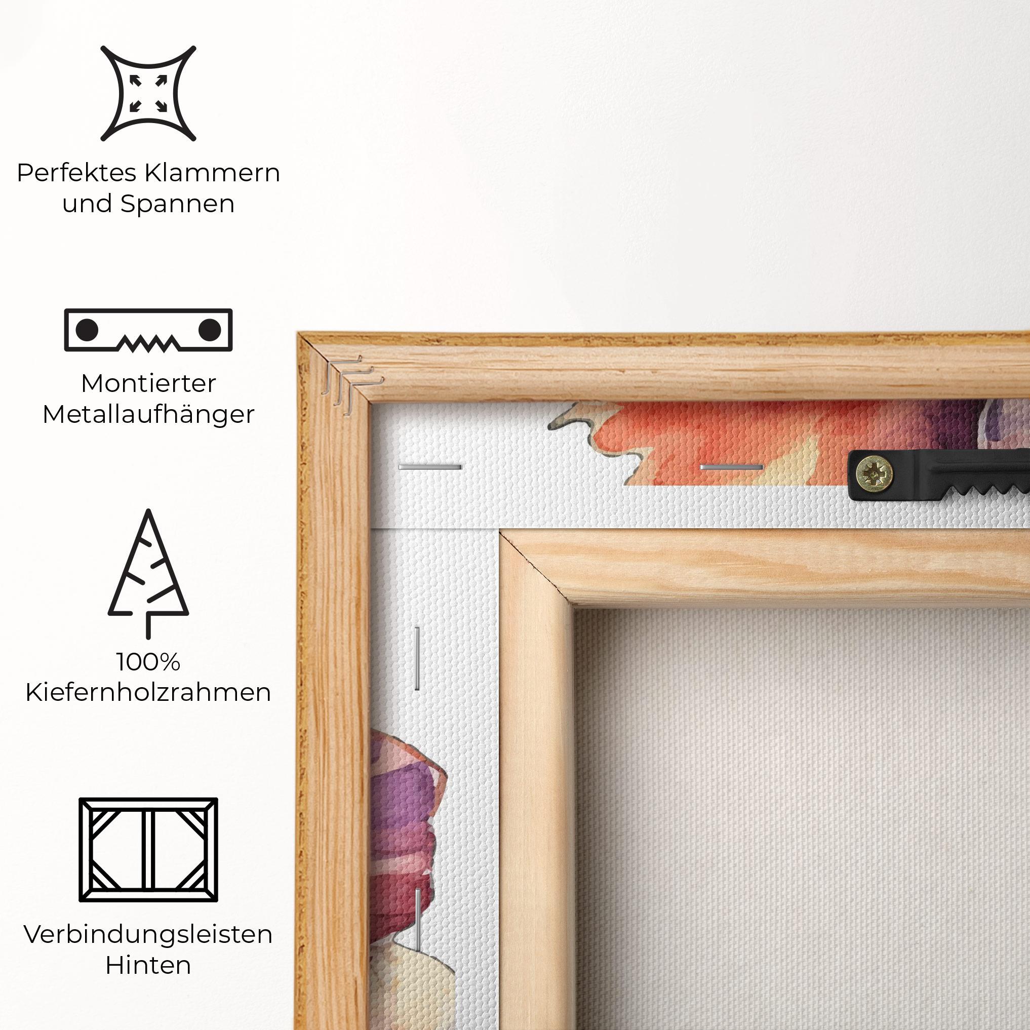 Leinwandbild Watercolor Iris mockup 5