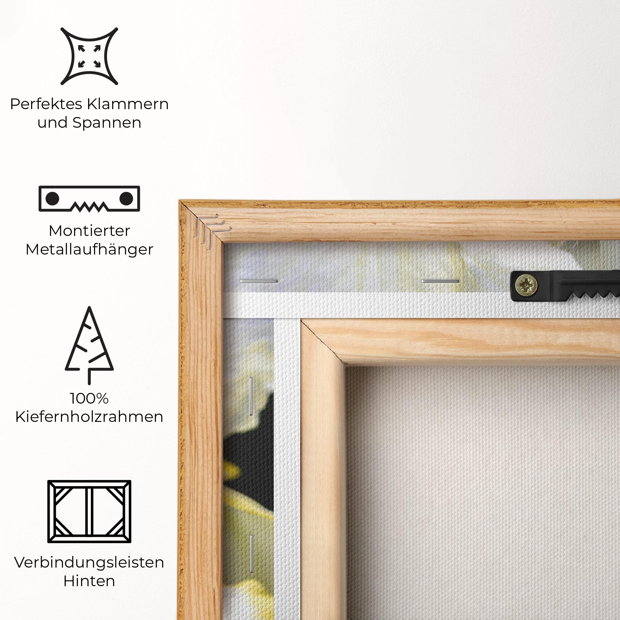 Leinwandbild White Yellow Iris mockup 5