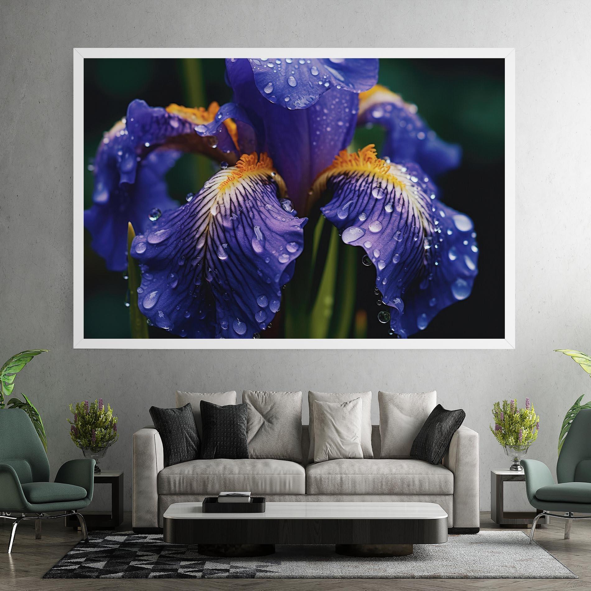 Leinwandbild Iris After Rain mockup 7