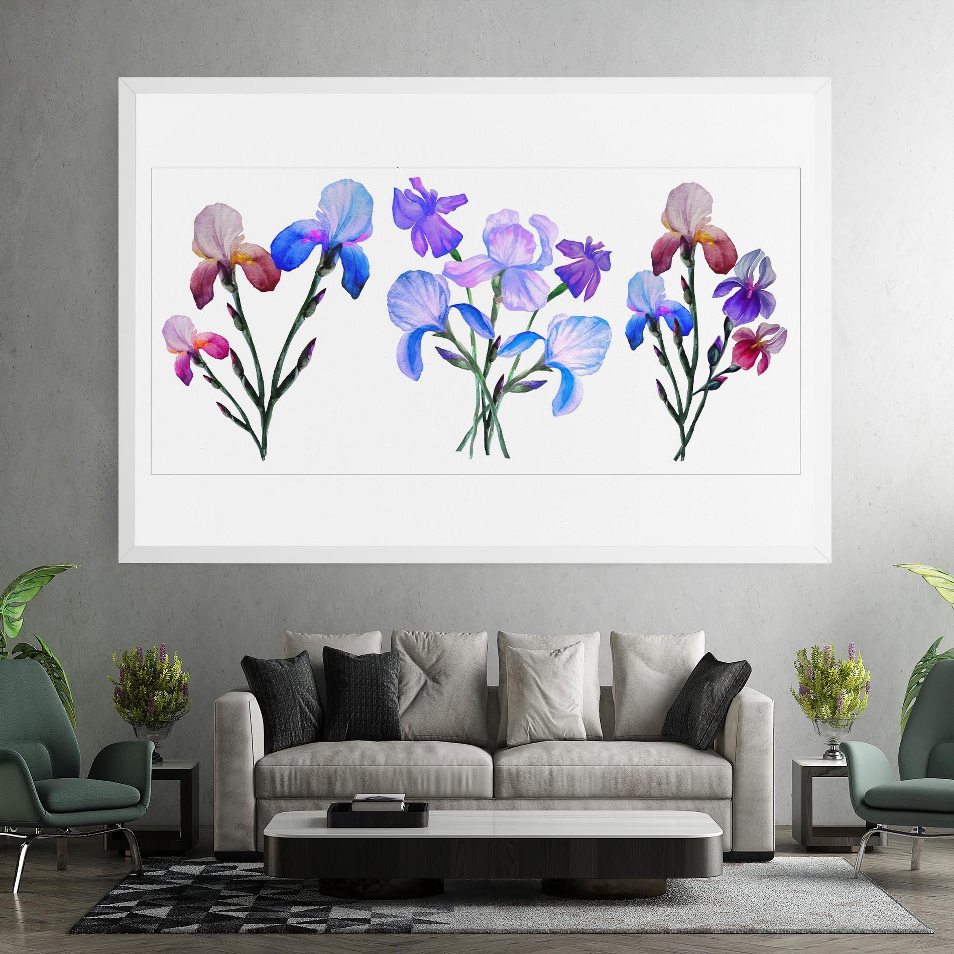 Leinwandbild Iris Set mockup 7