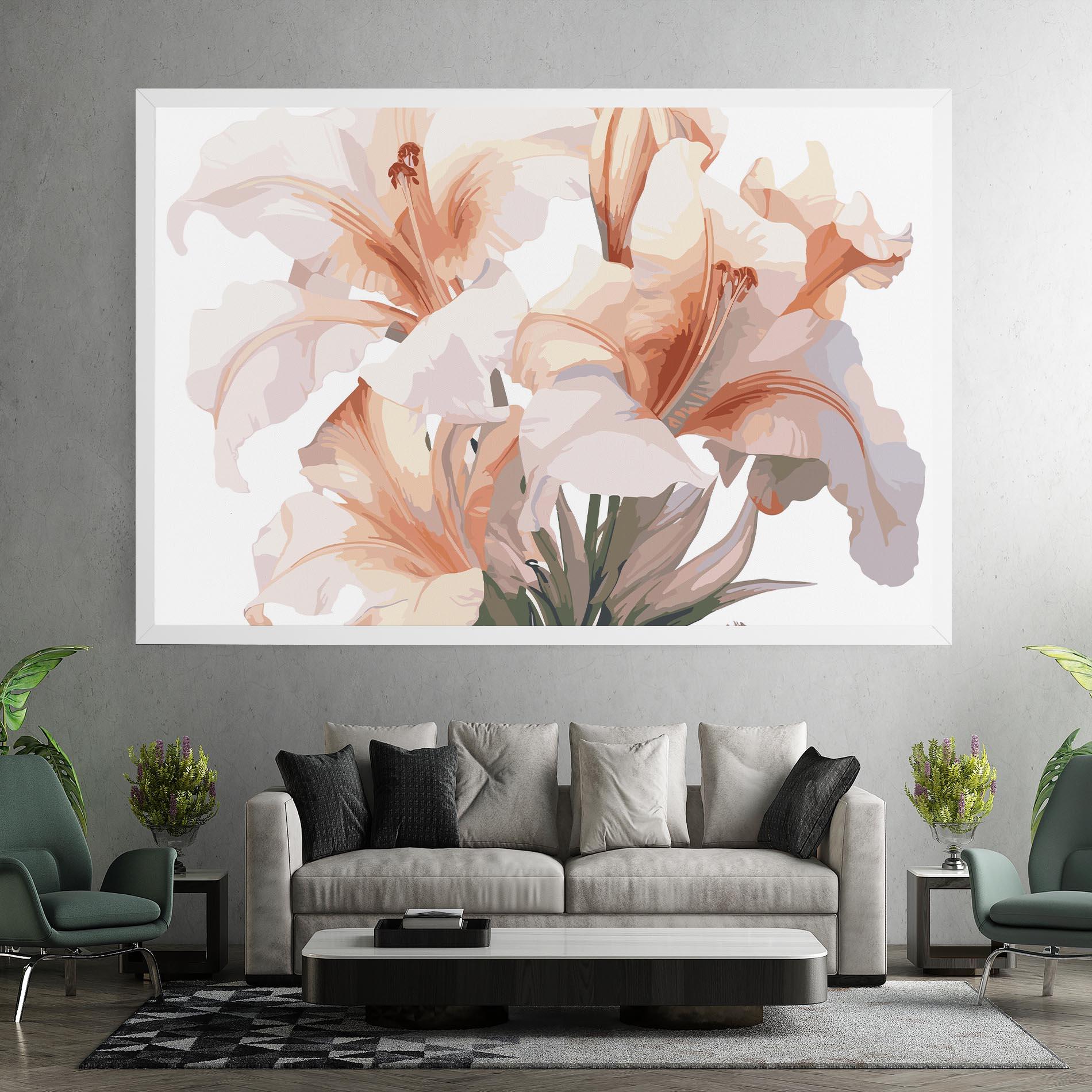 Leinwandbild Light Orange Iris mockup 7