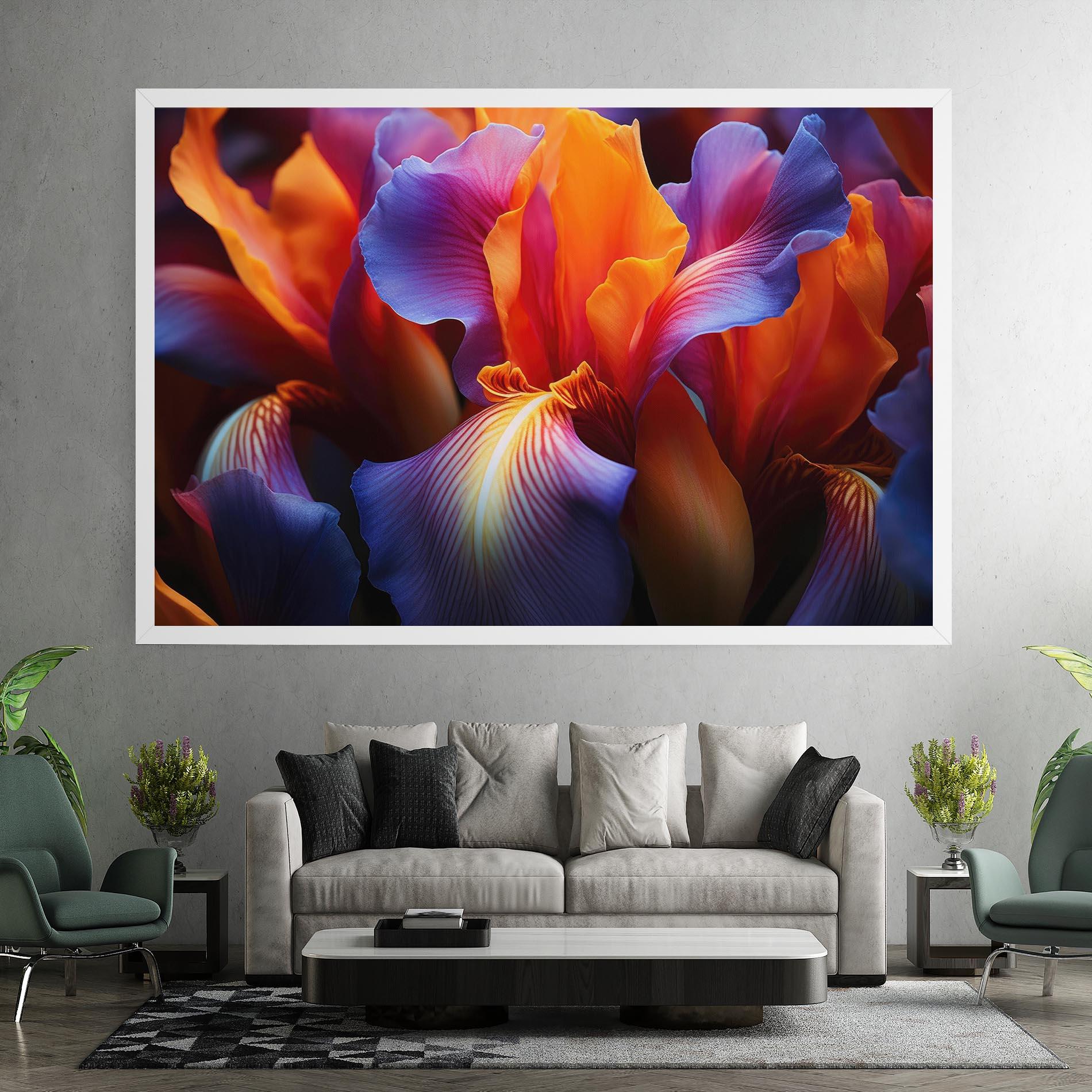 Leinwandbild Orange Purple Iris mockup 7