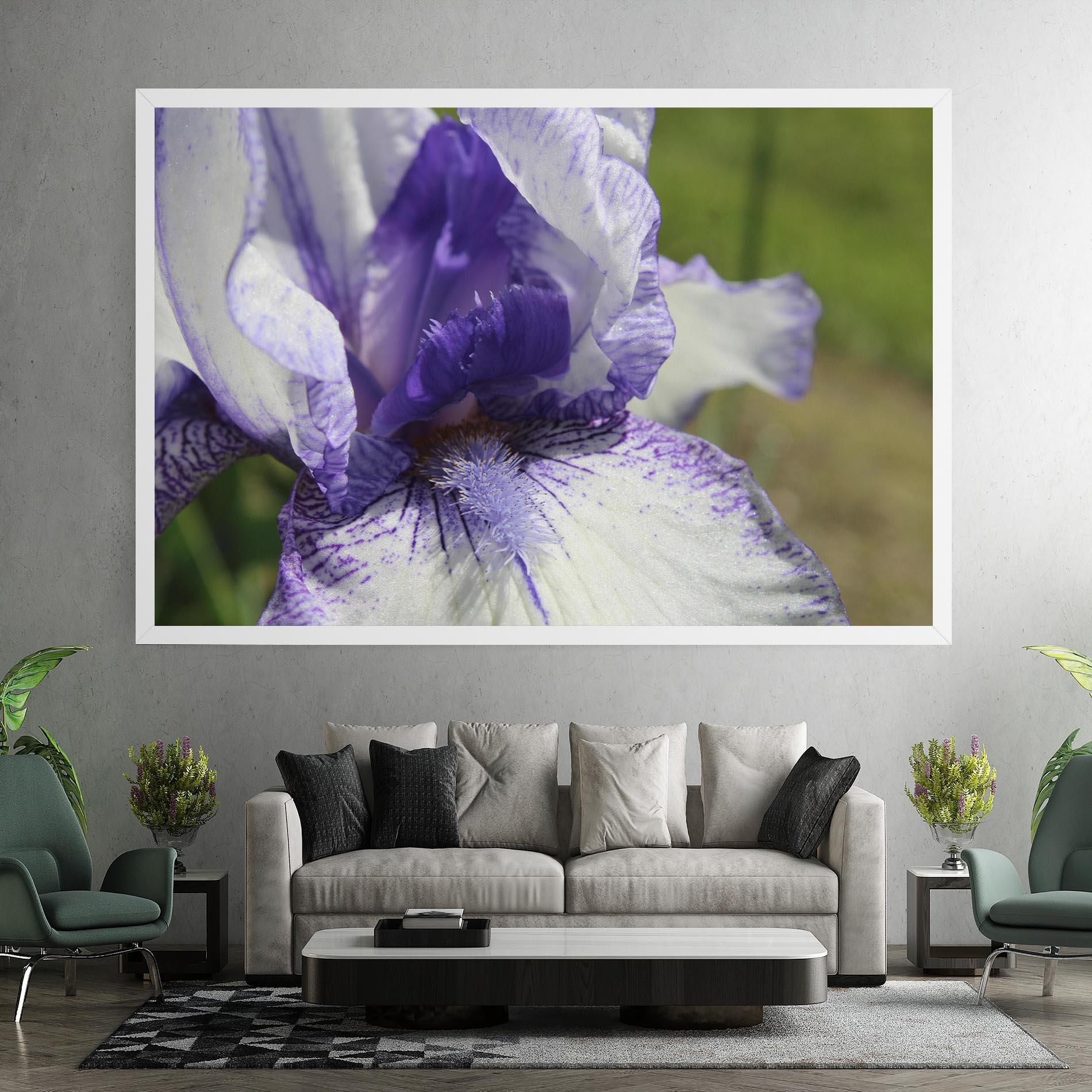 Leinwandbild White Purple Iris mockup 7