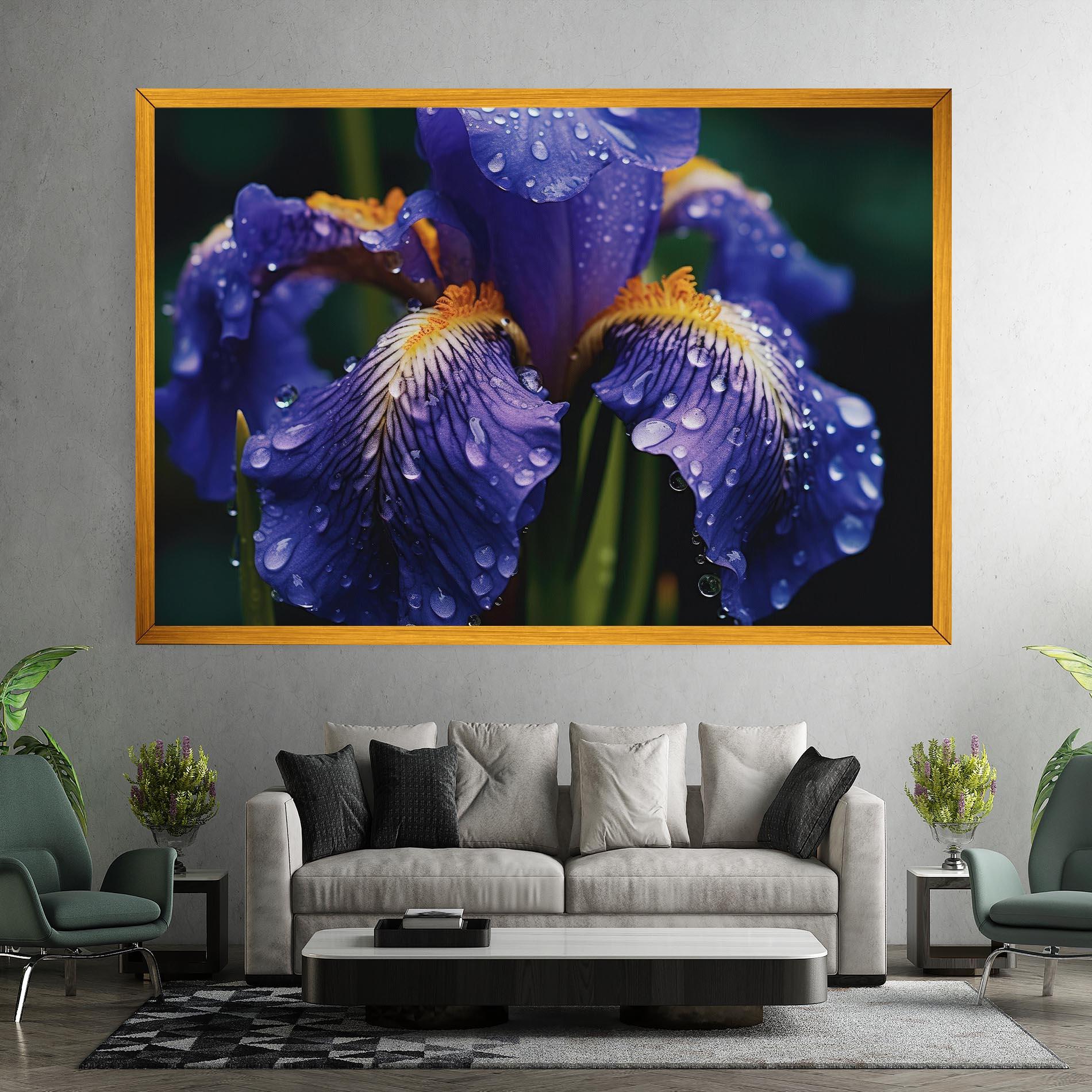 Leinwandbild Iris After Rain mockup 7