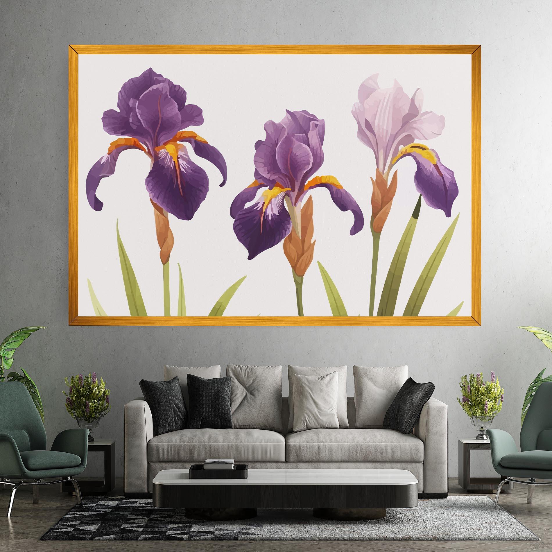 Leinwandbild Iris Leaf mockup 7