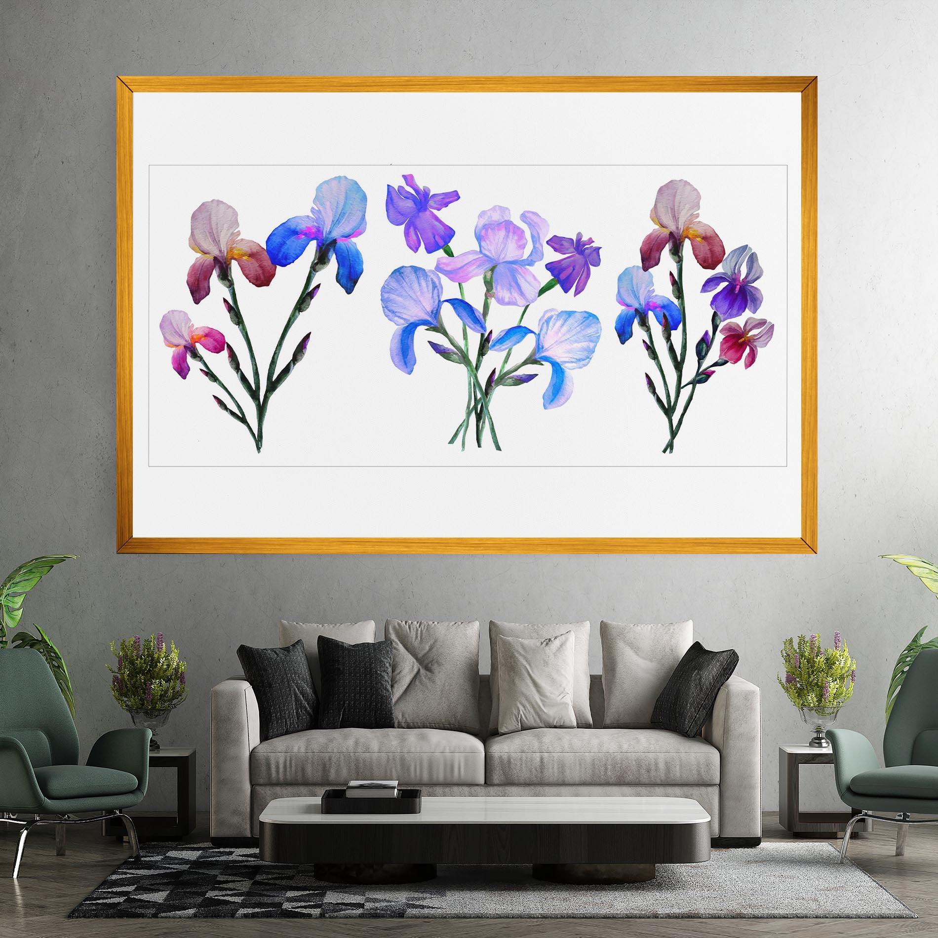 Leinwandbild Iris Set mockup 7