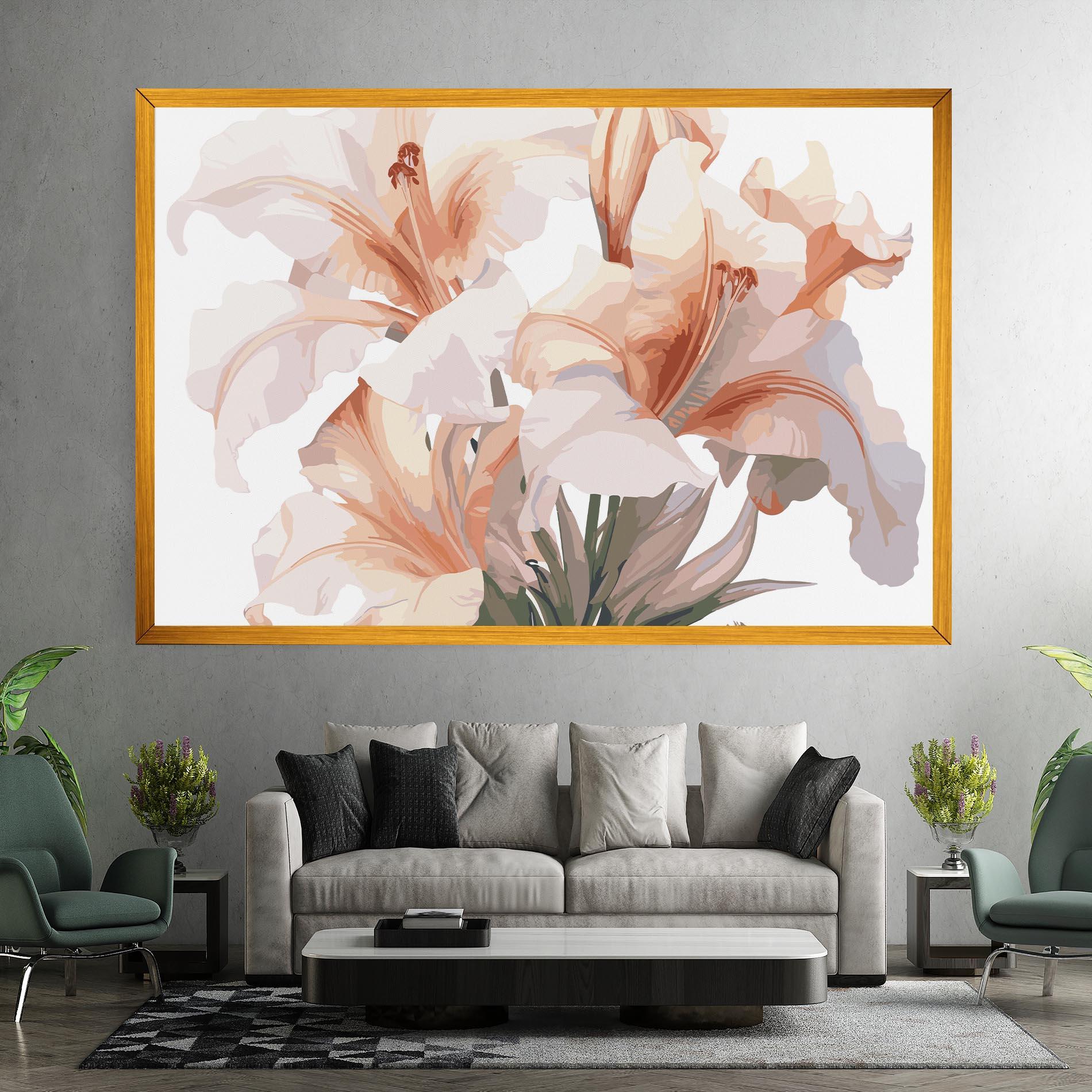 Leinwandbild Light Orange Iris mockup 7