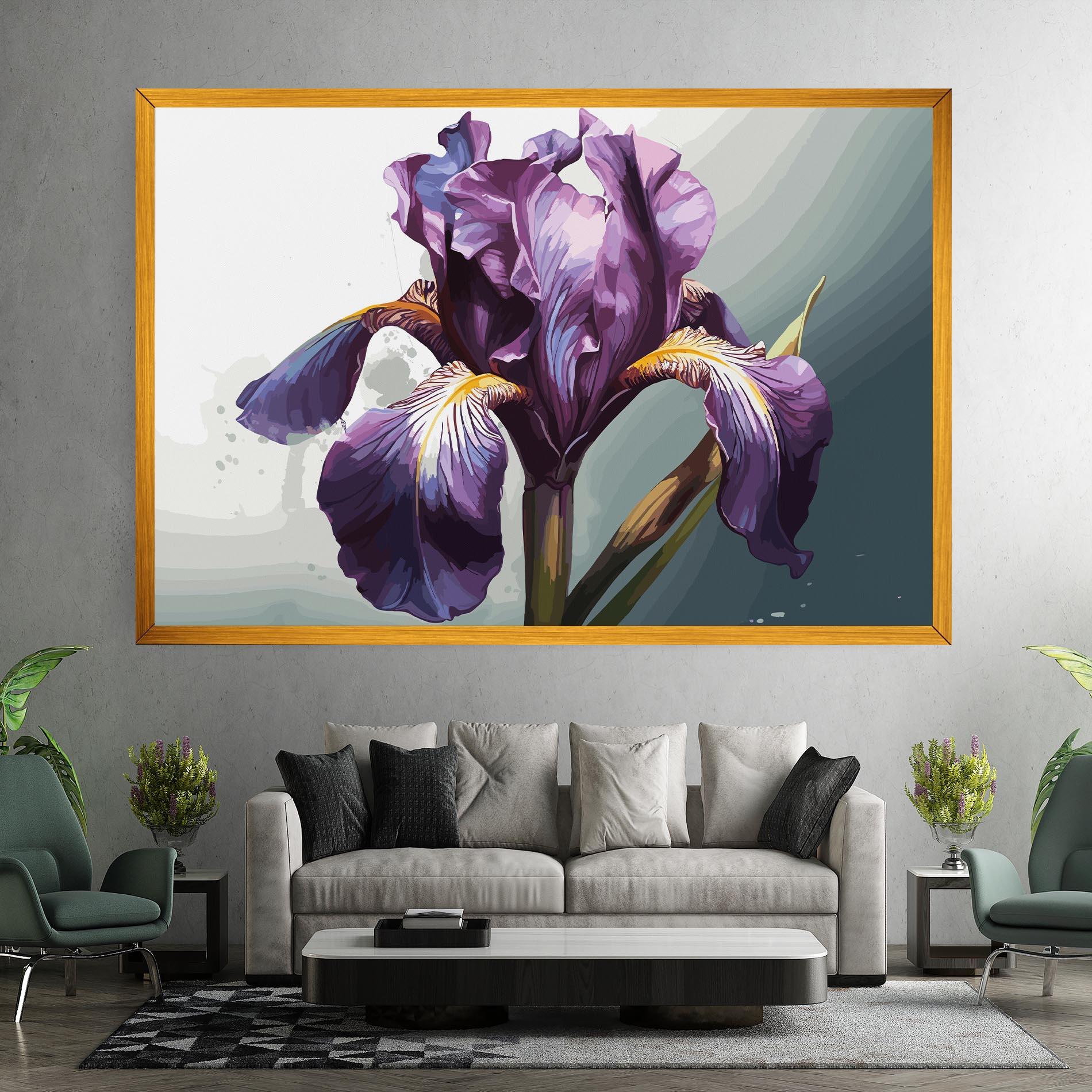 Leinwandbild Purple Blue Iris mockup 7