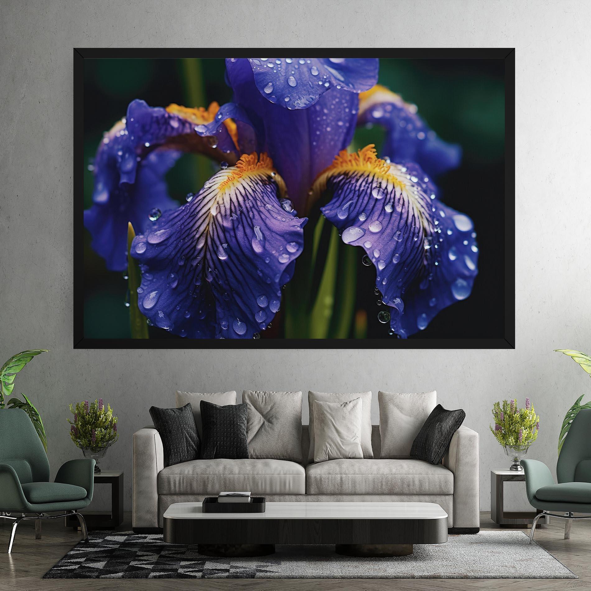 Leinwandbild Iris After Rain mockup 7