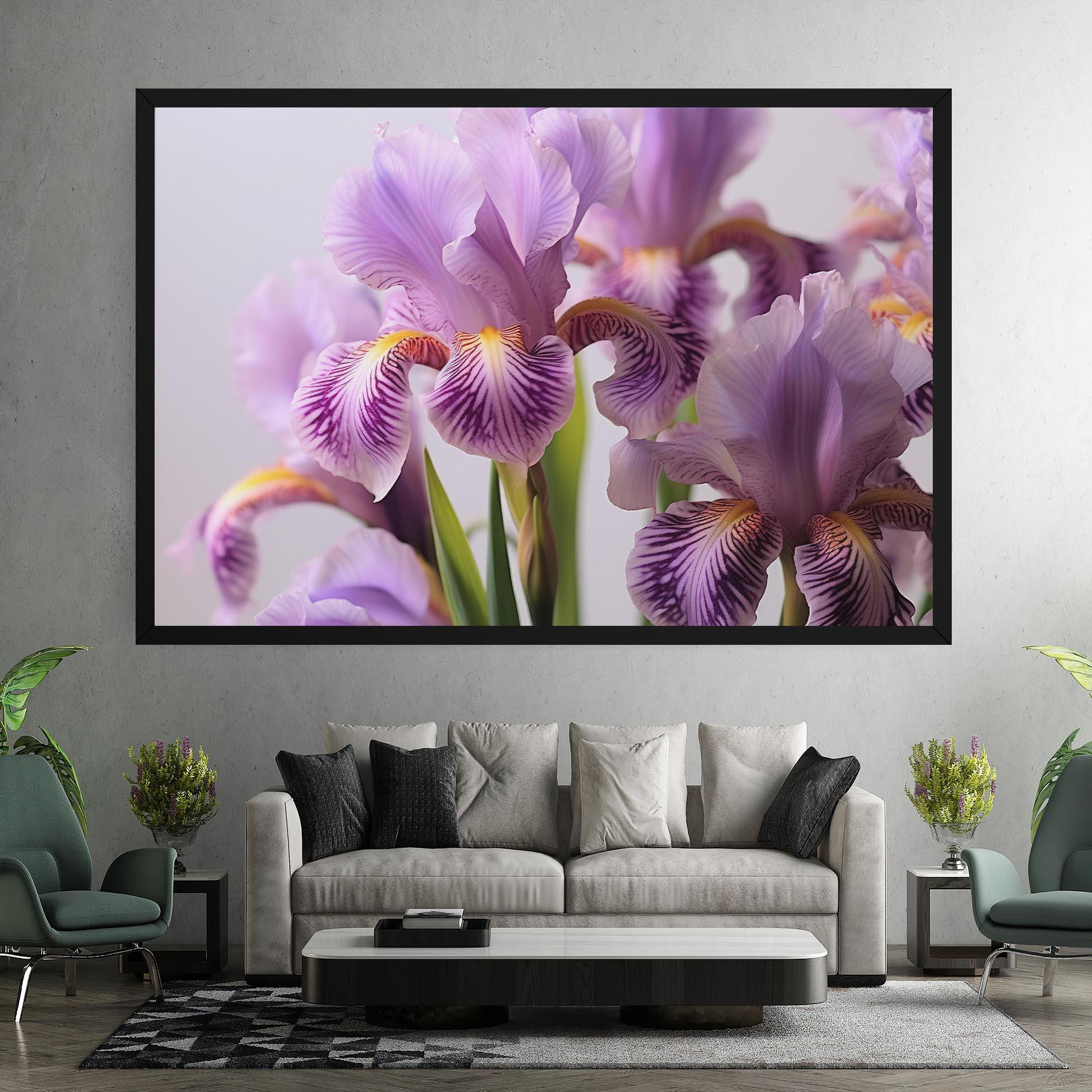 Leinwandbild Iris In Vase mockup 7