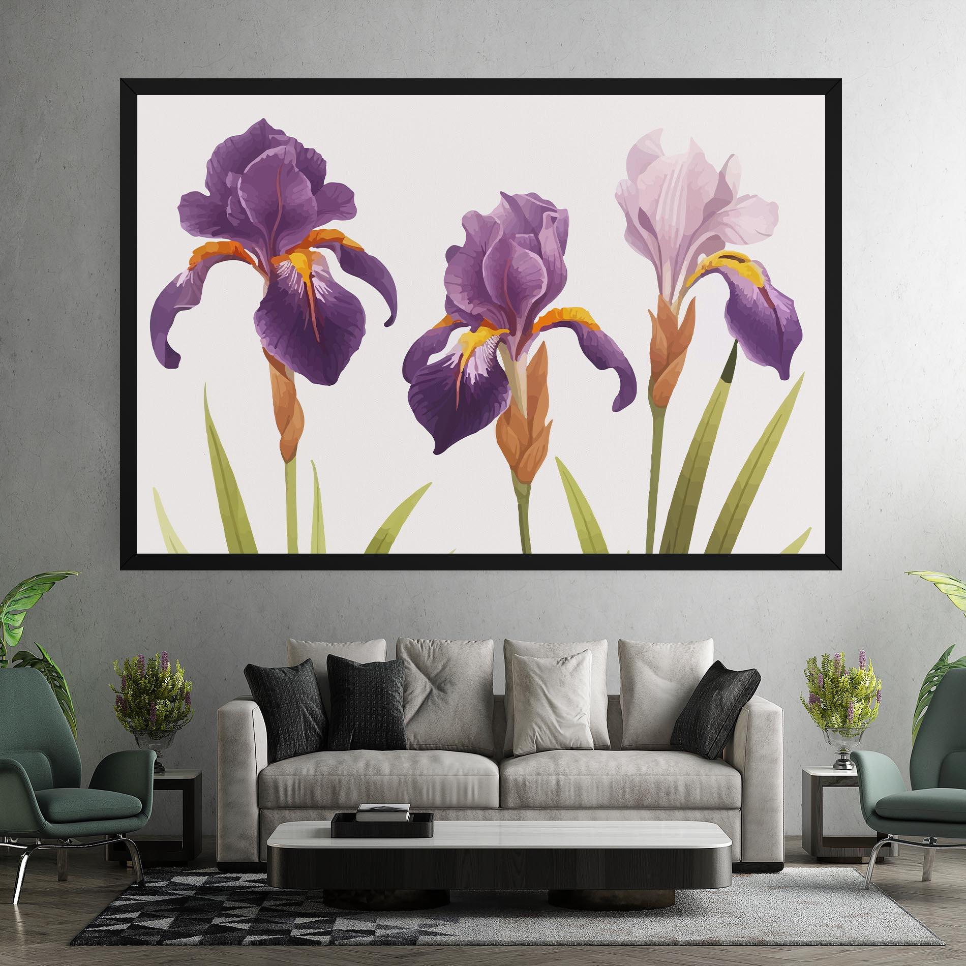 Leinwandbild Iris Leaf mockup 7