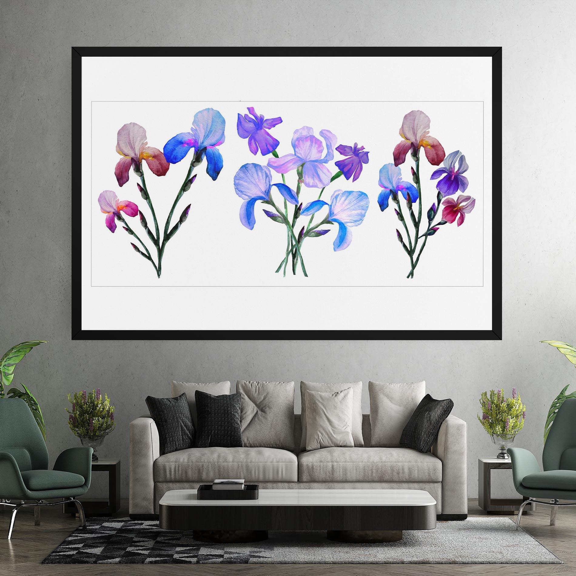 Leinwandbild Iris Set mockup 7