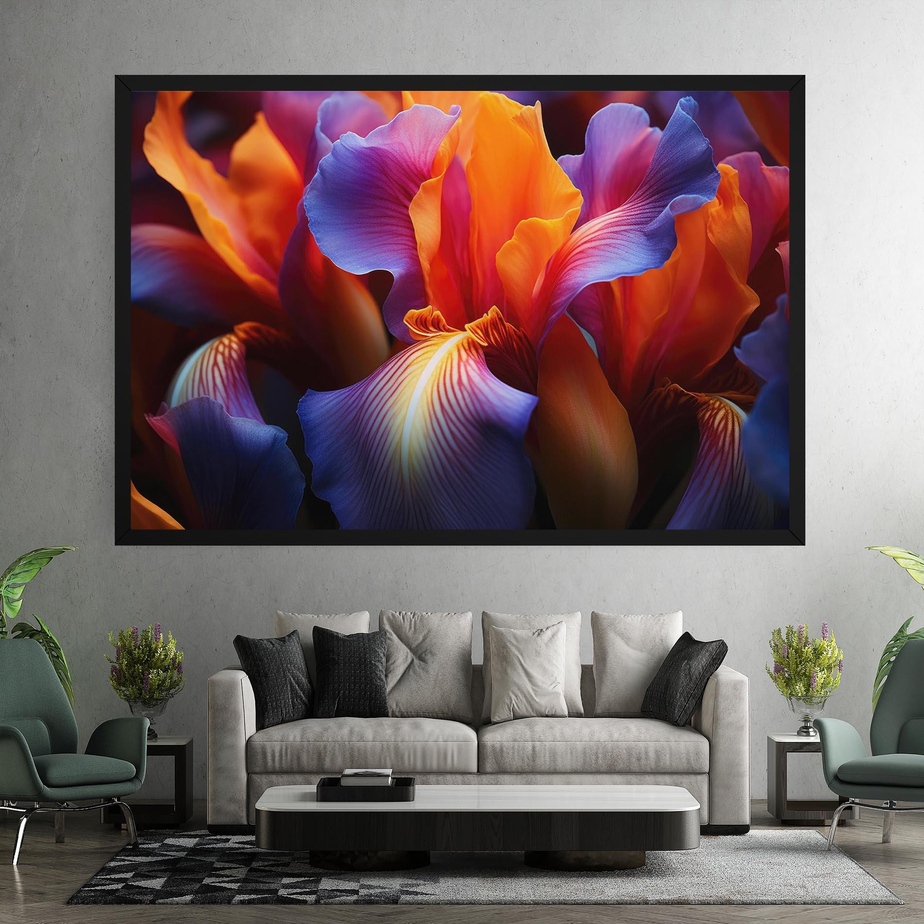 Leinwandbild Orange Purple Iris mockup 7