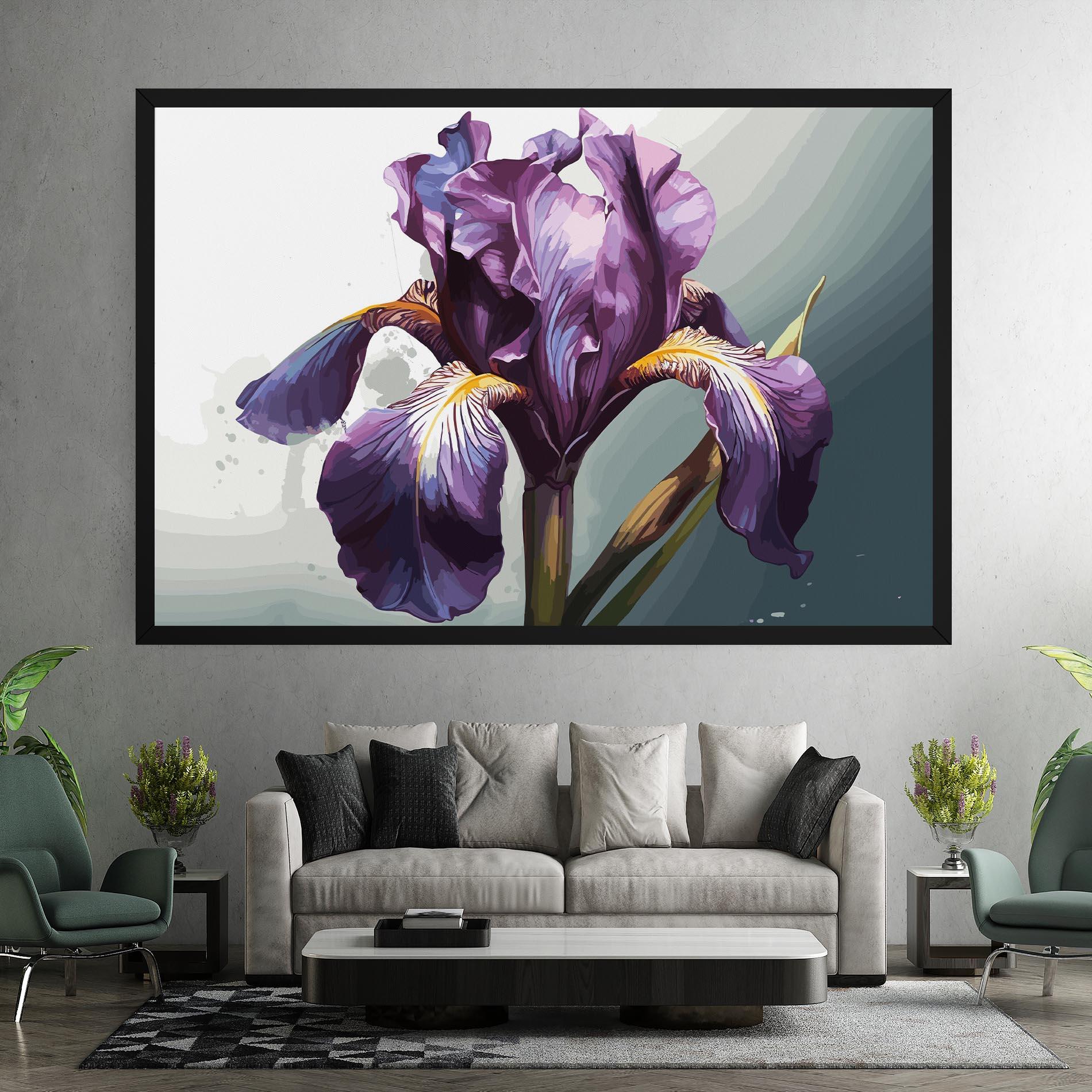 Leinwandbild Purple Blue Iris mockup 7