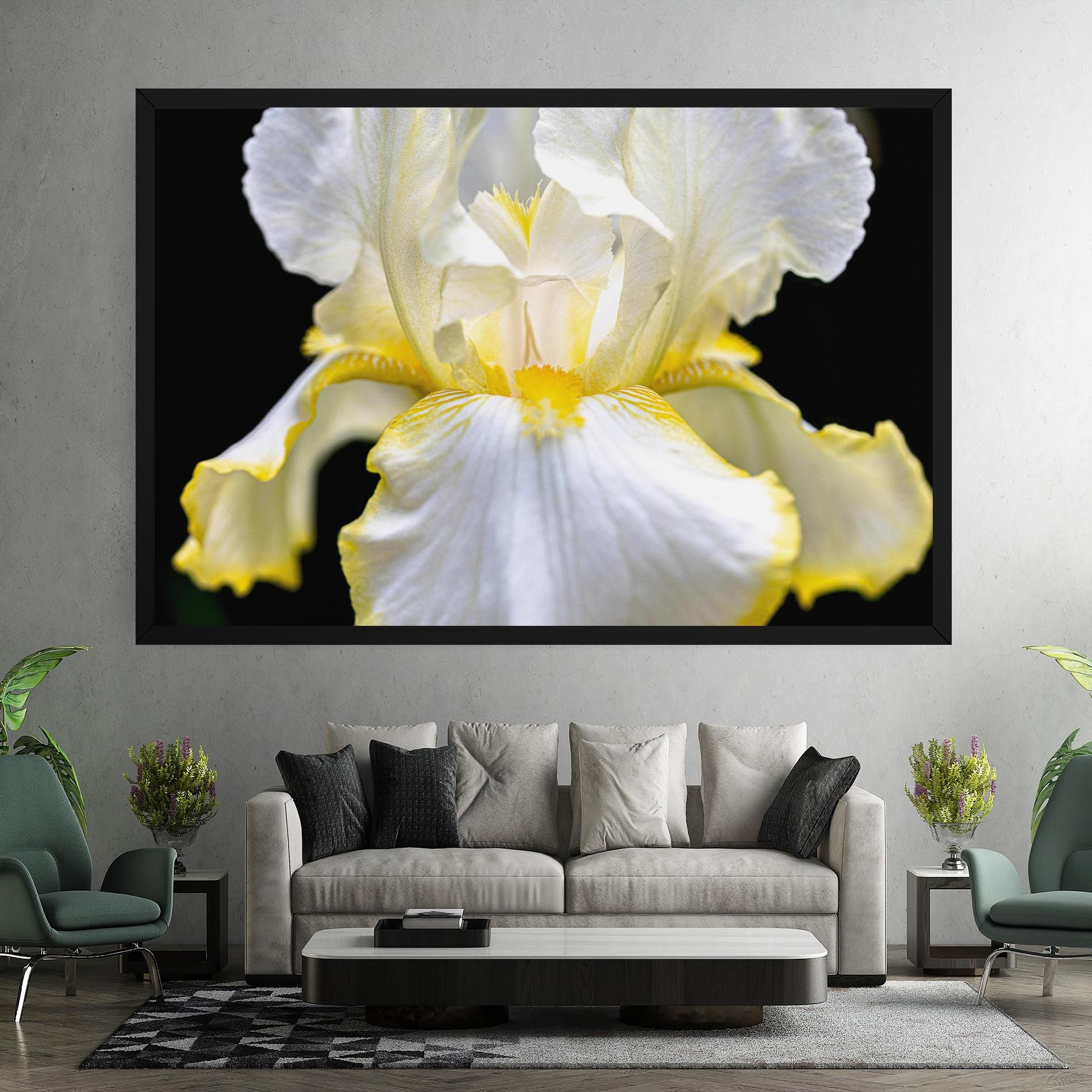 White Yellow Iris mockup 7