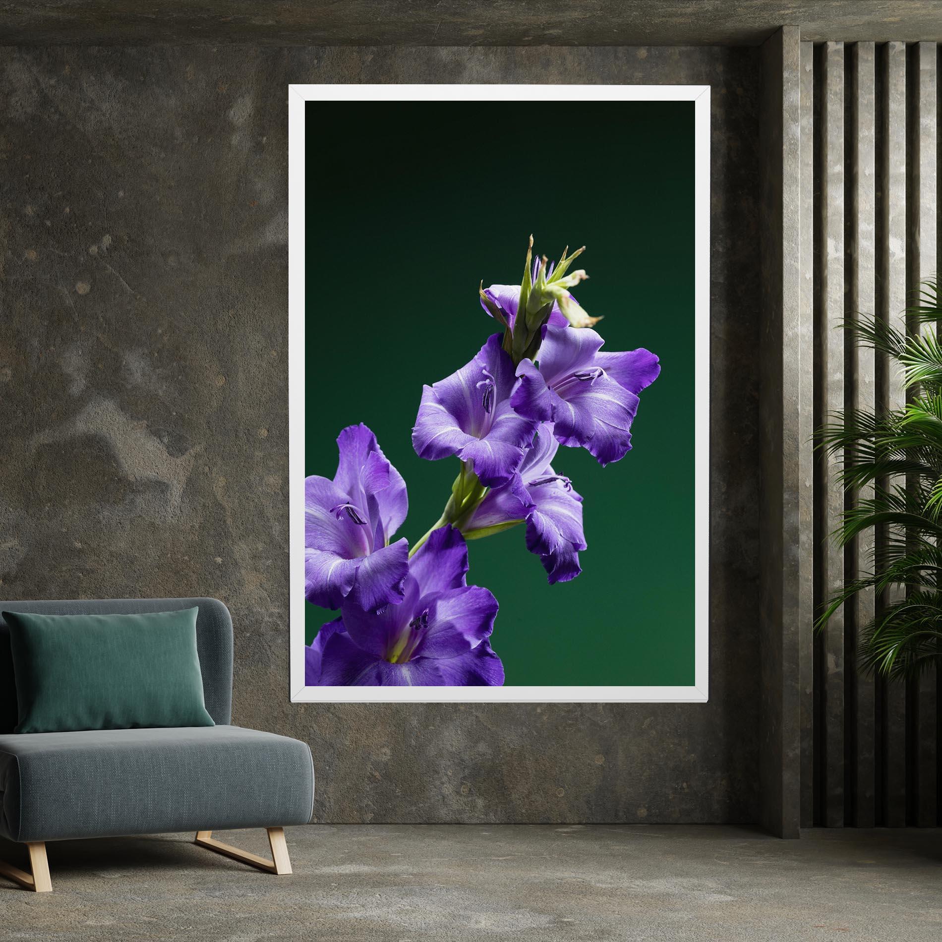 Leinwandbild Iris On Green mockup 7