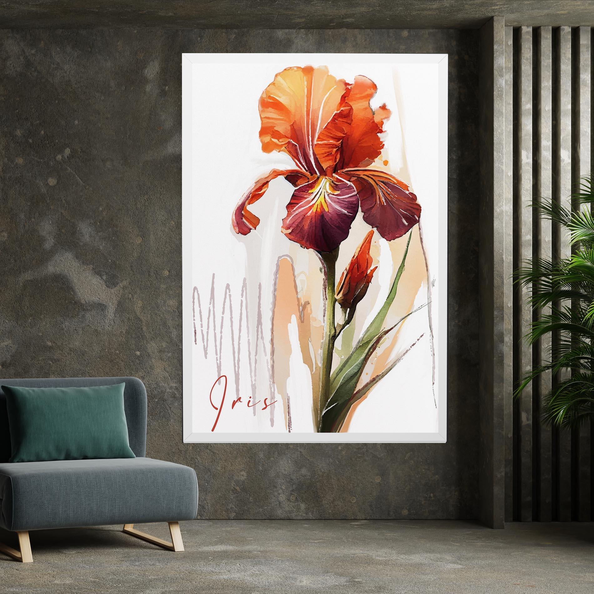 Leinwandbild Orange Iris mockup 7