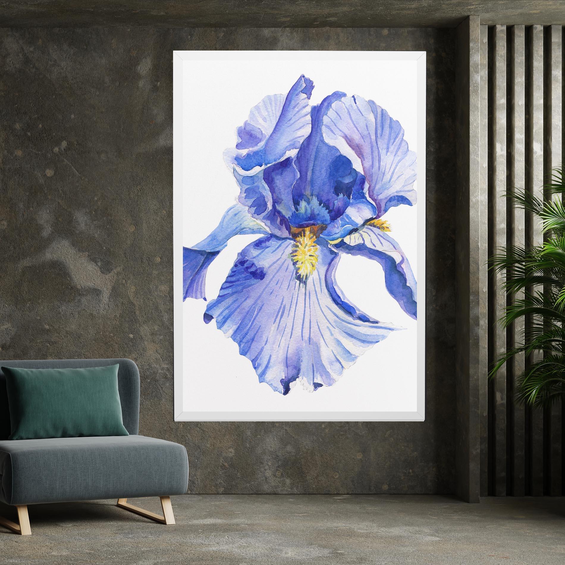 Leinwandbild Purple Iris On White mockup 7