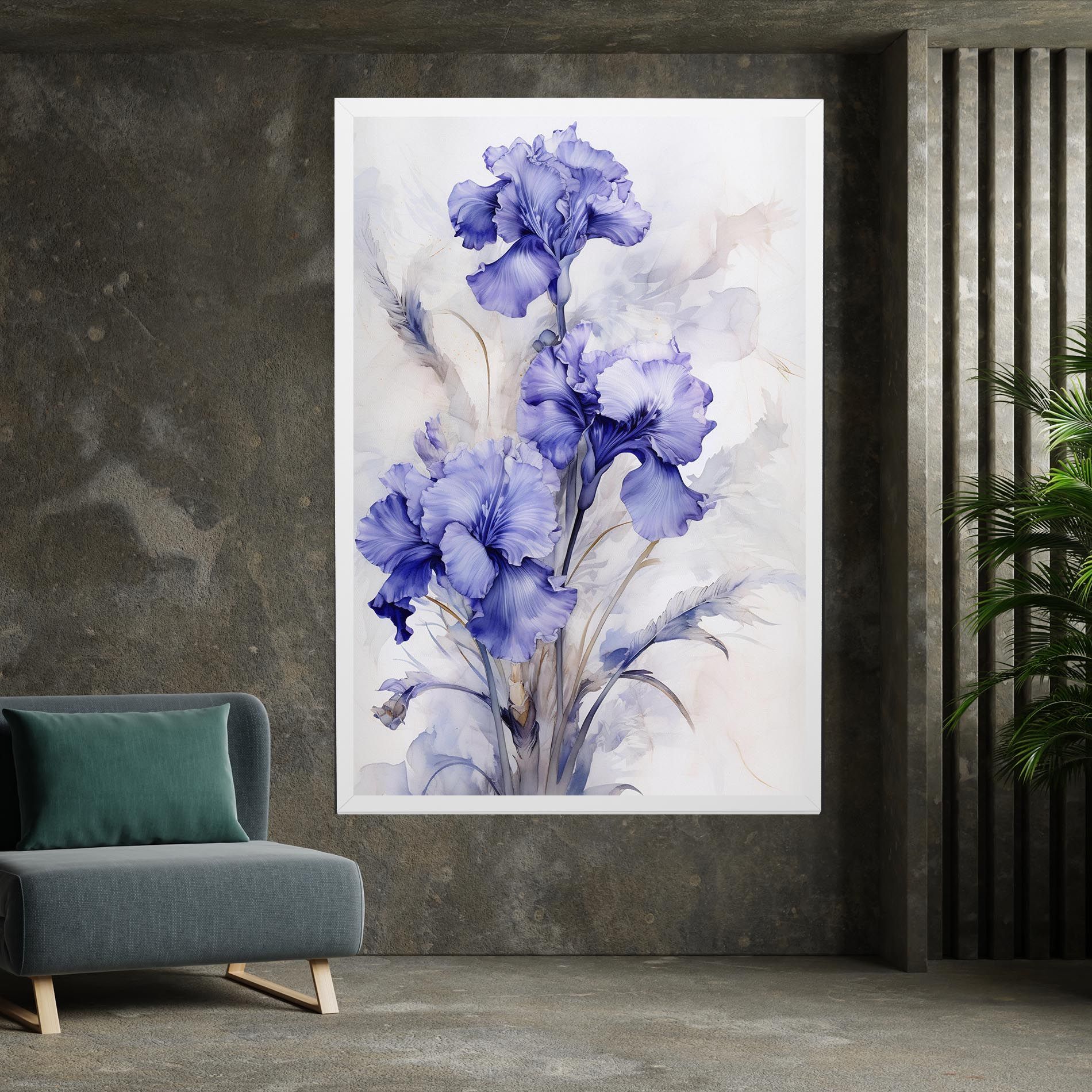 Purple Iris Painting mockup 7