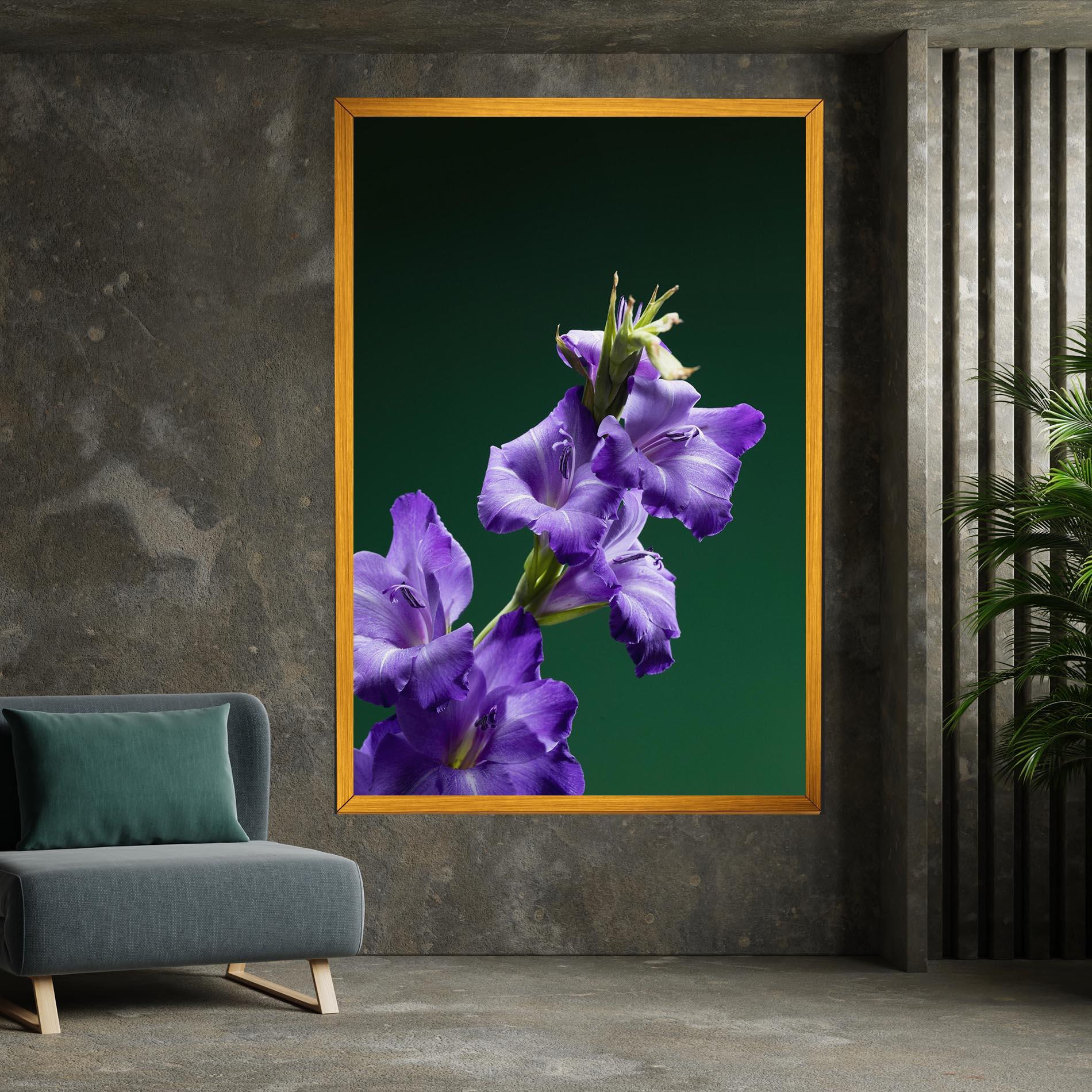 Leinwandbild Iris On Green mockup 7