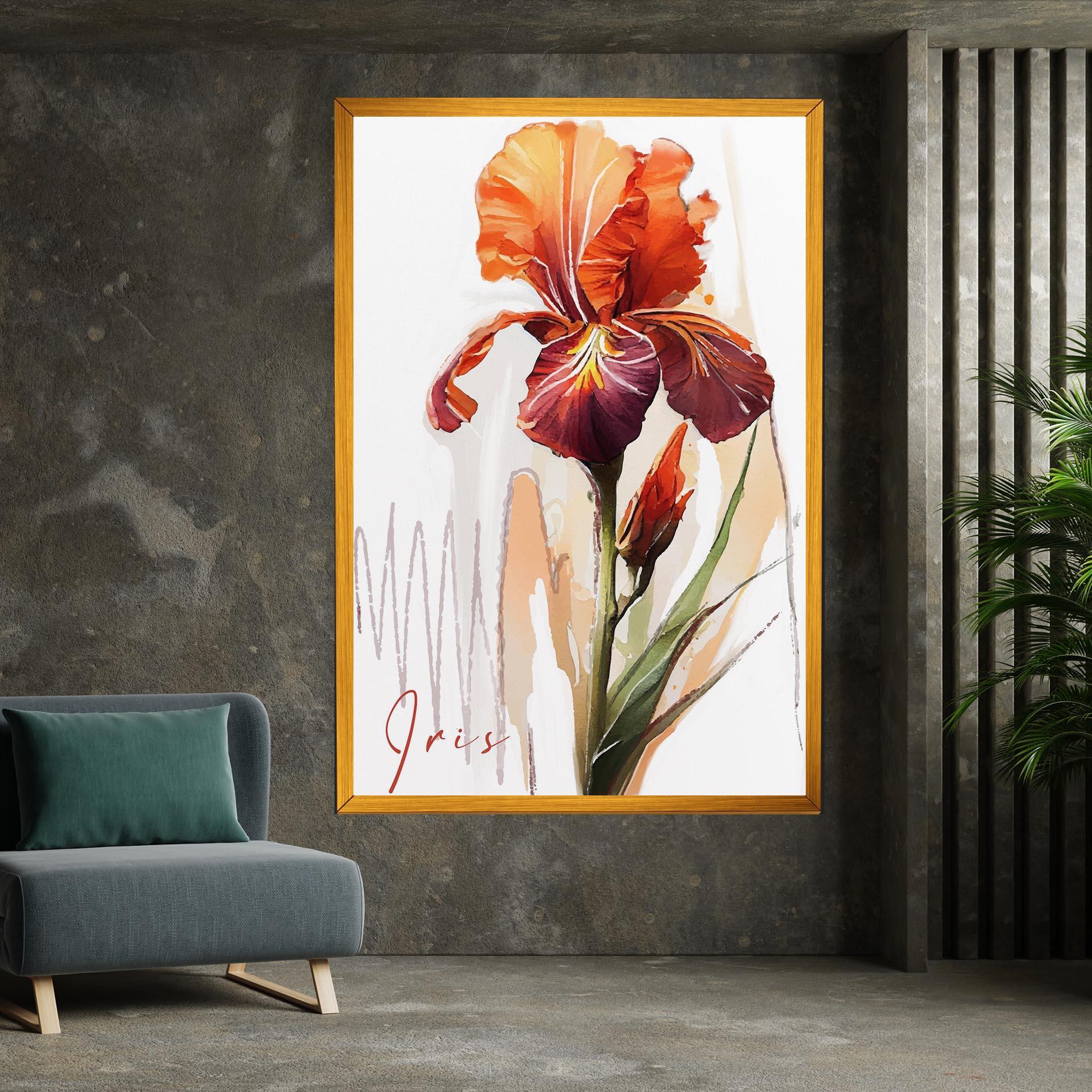 Leinwandbild Orange Iris mockup 7