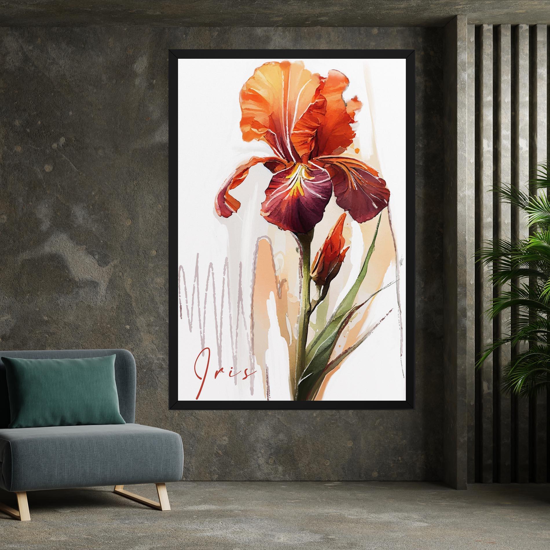 Leinwandbild Orange Iris mockup 7