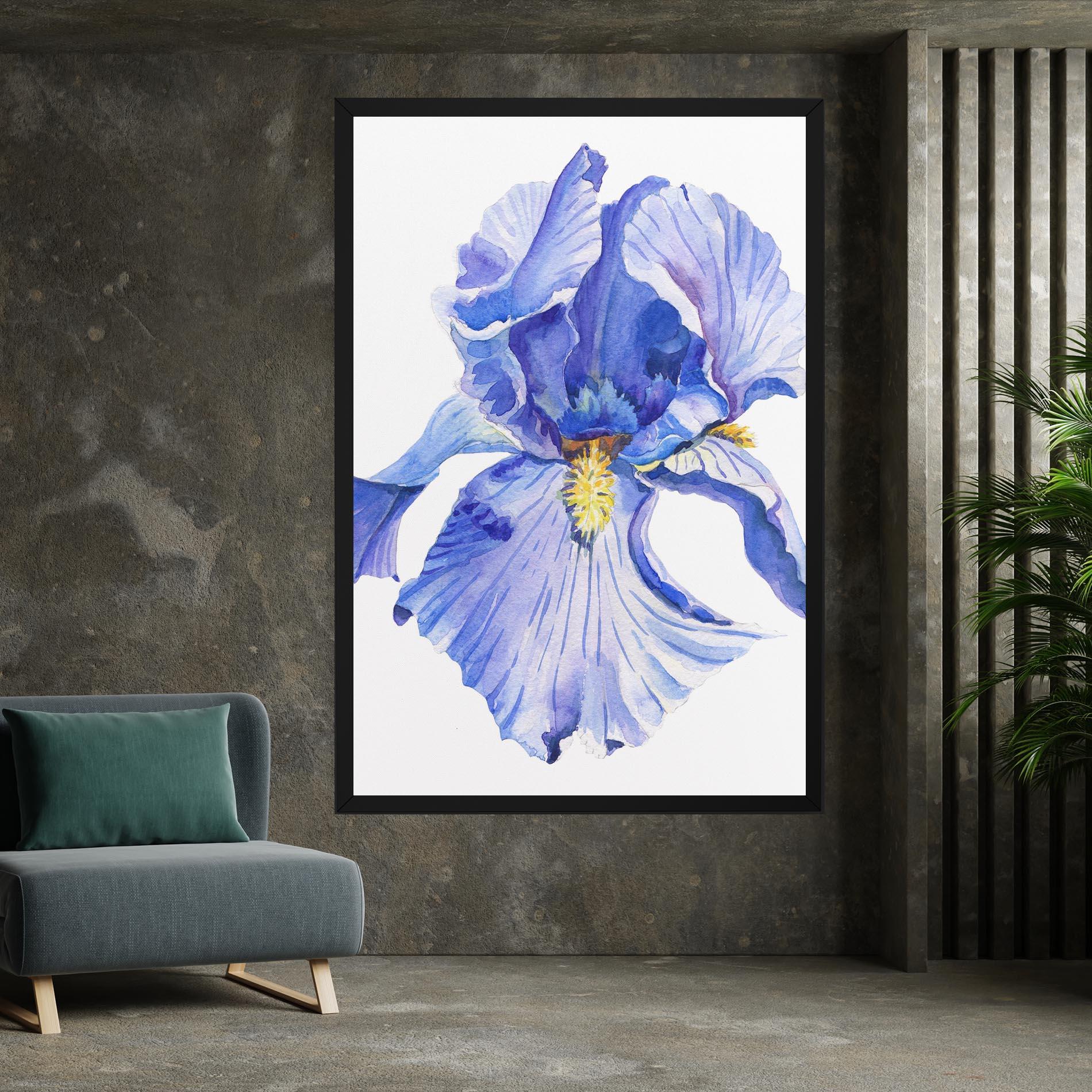 Leinwandbild Purple Iris On White mockup 7